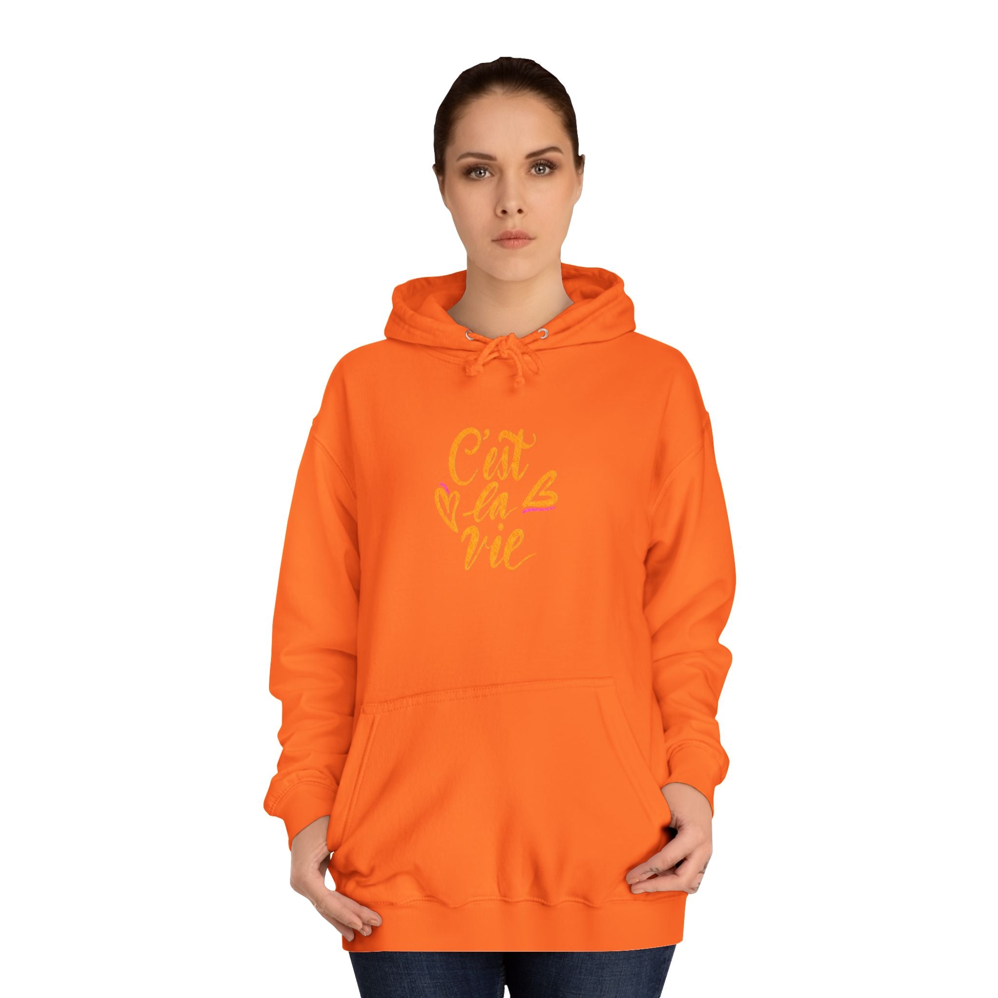 C'est la Vie Unisex College Hoodie - Cozy & Stylish Hooded Sweatshirt