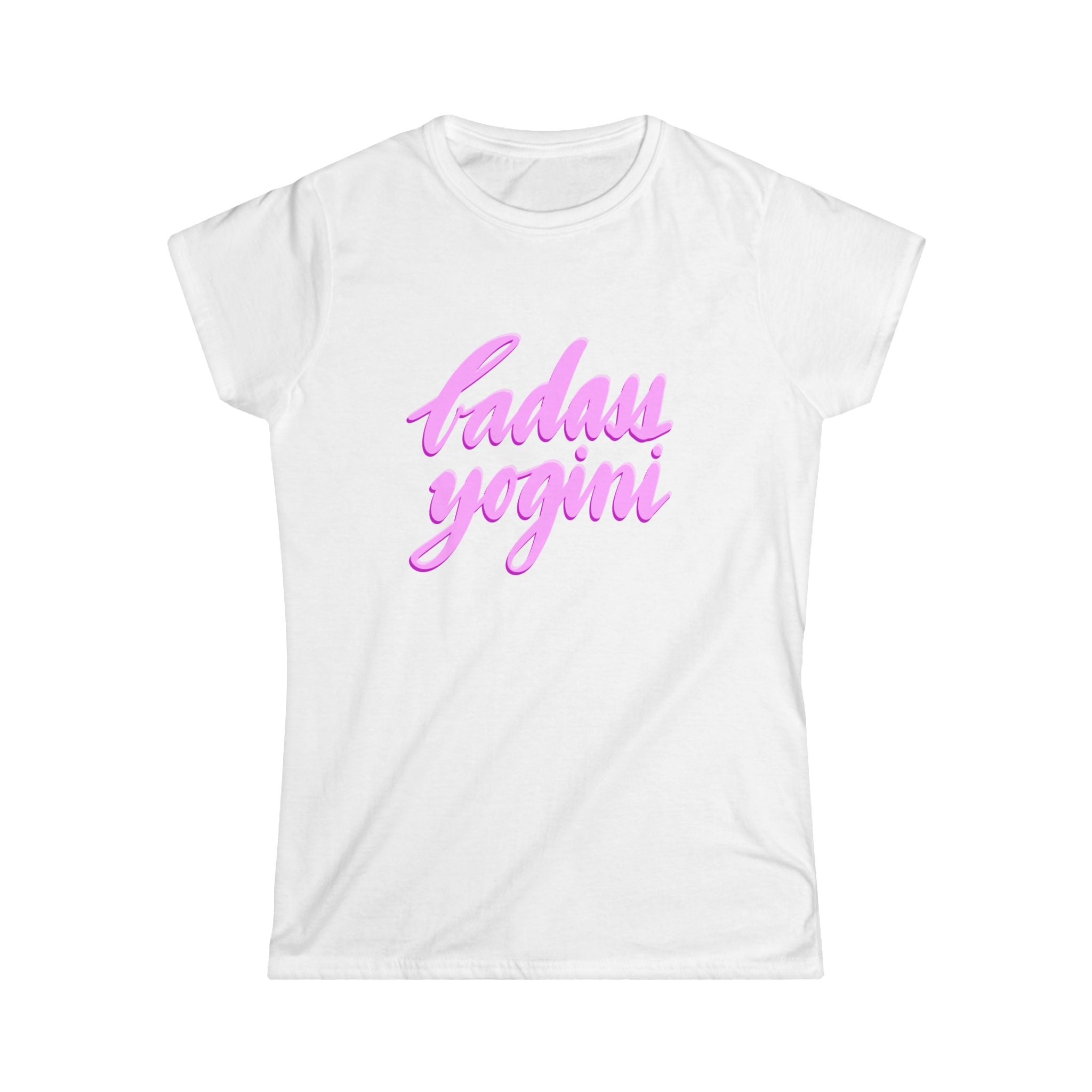 'Badass Yogini' Women's Softstyle Tee - Empowering T-Shirt for Yoga Lovers