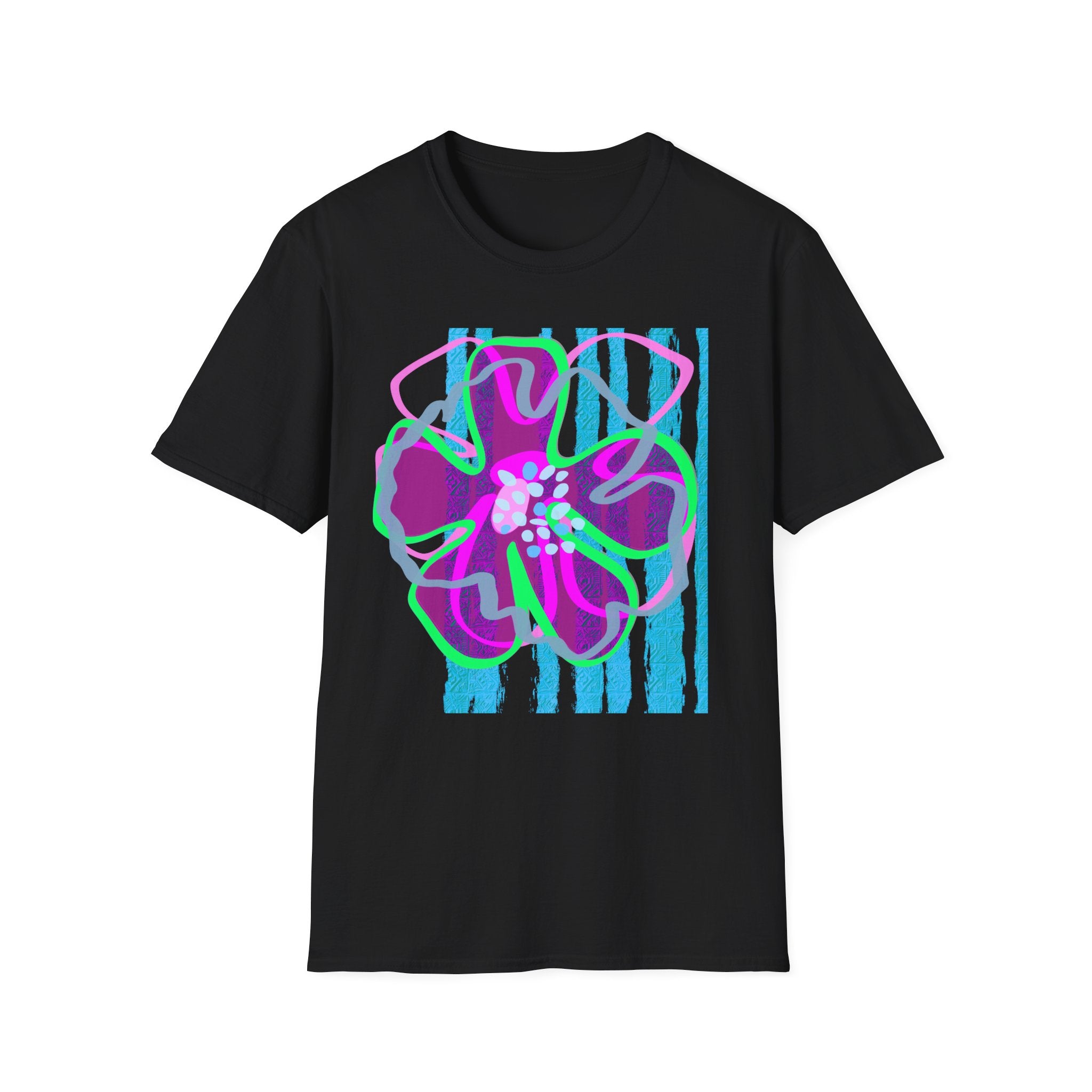 Vibrant Floral Unisex Softstyle T-Shirt for Summer Vibes