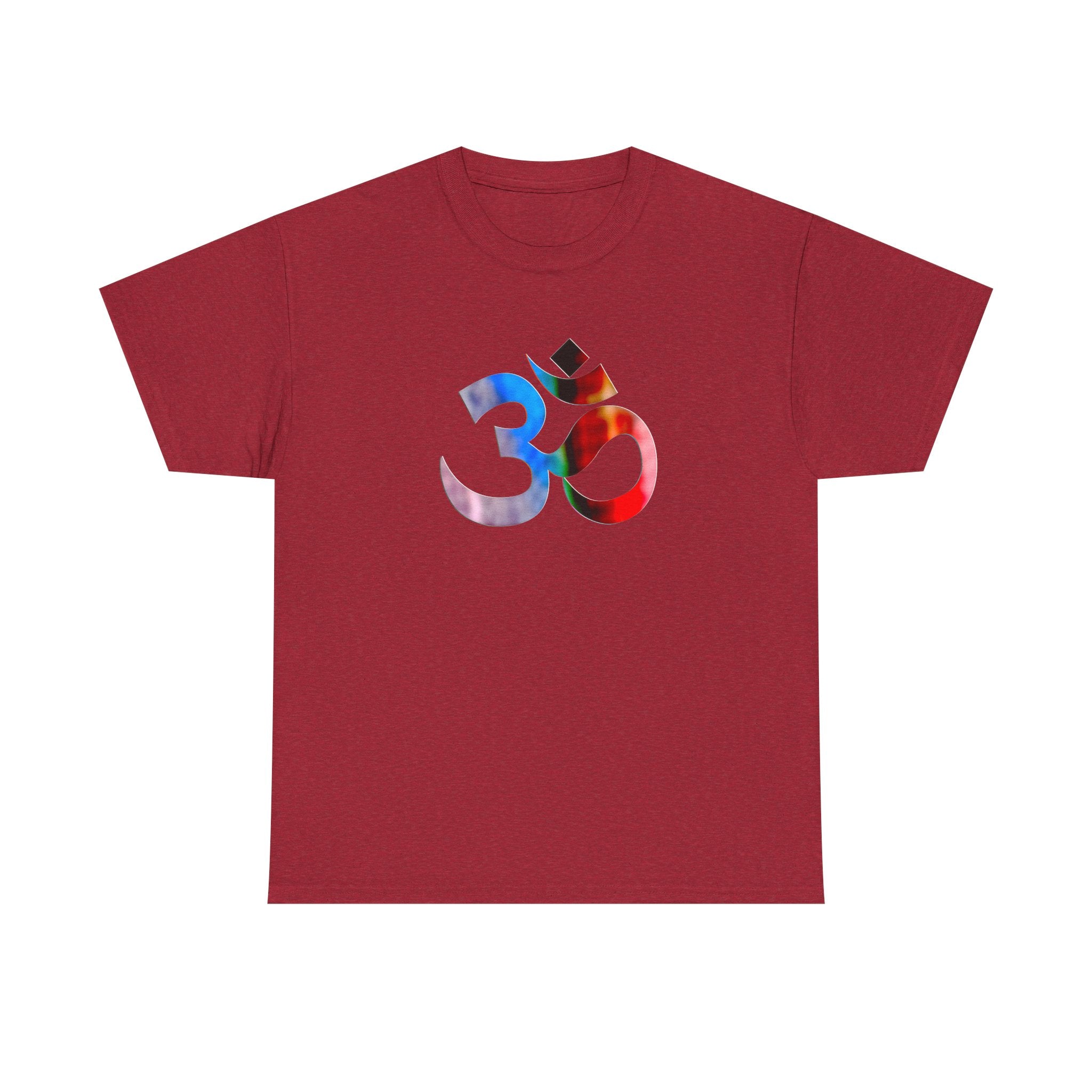 Vibrant OM Symbol Unisex Heavy Cotton Tee - Spiritual Graphic T-Shirt