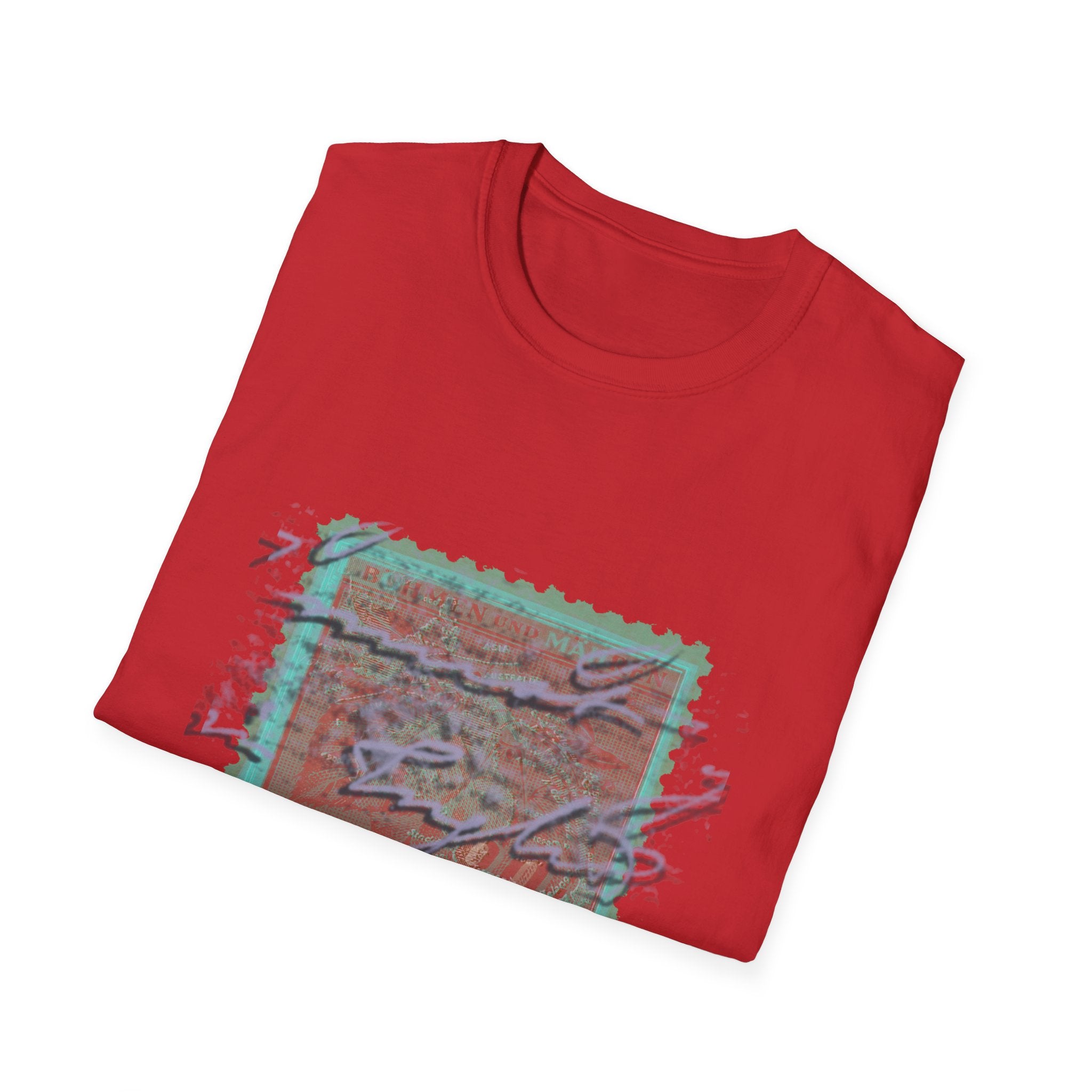 Vintage Postage Stamp Graphic Tee – Handwritten Script Design