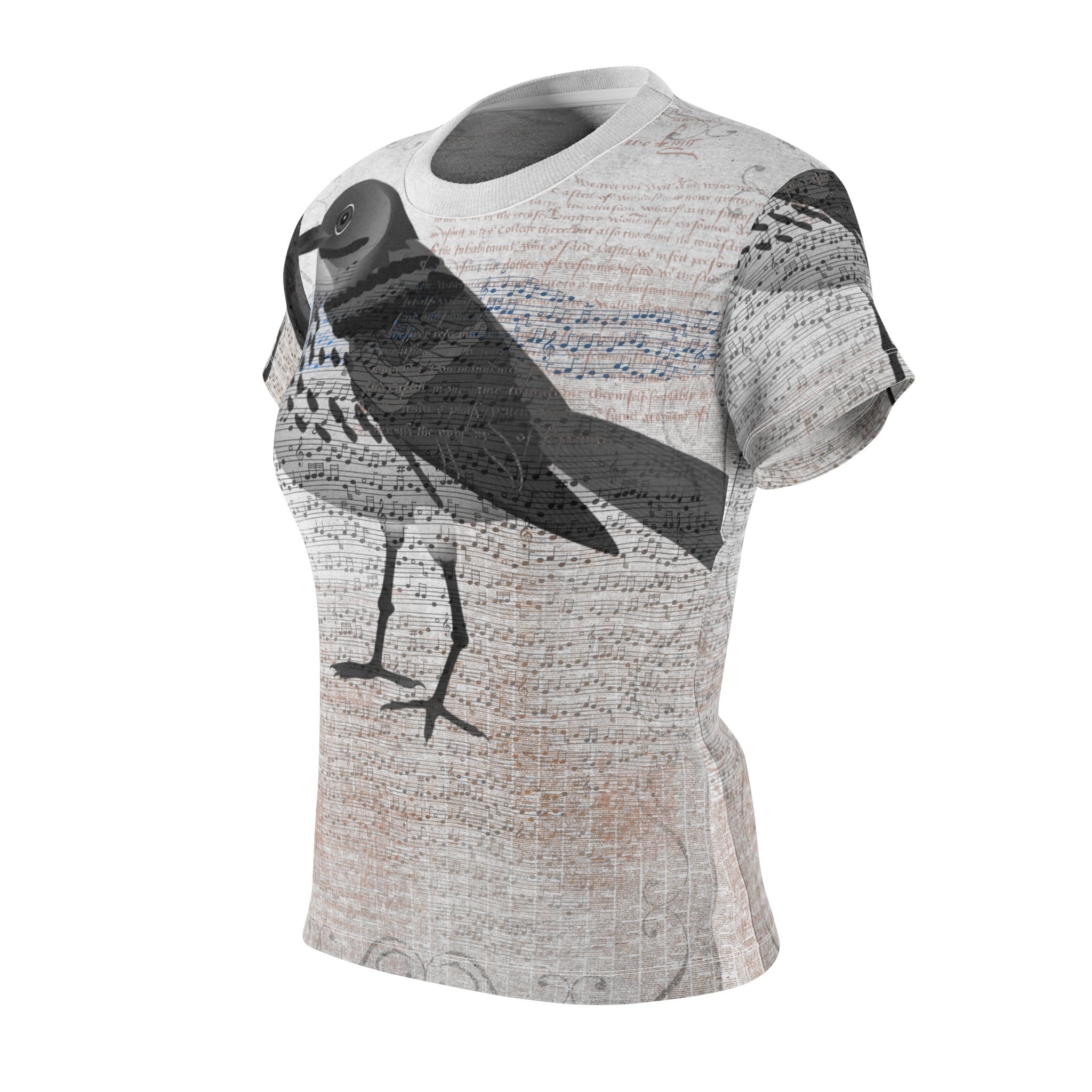 THE WRITTEN BIRD Women's Cut & Sew Tee (AOP)
