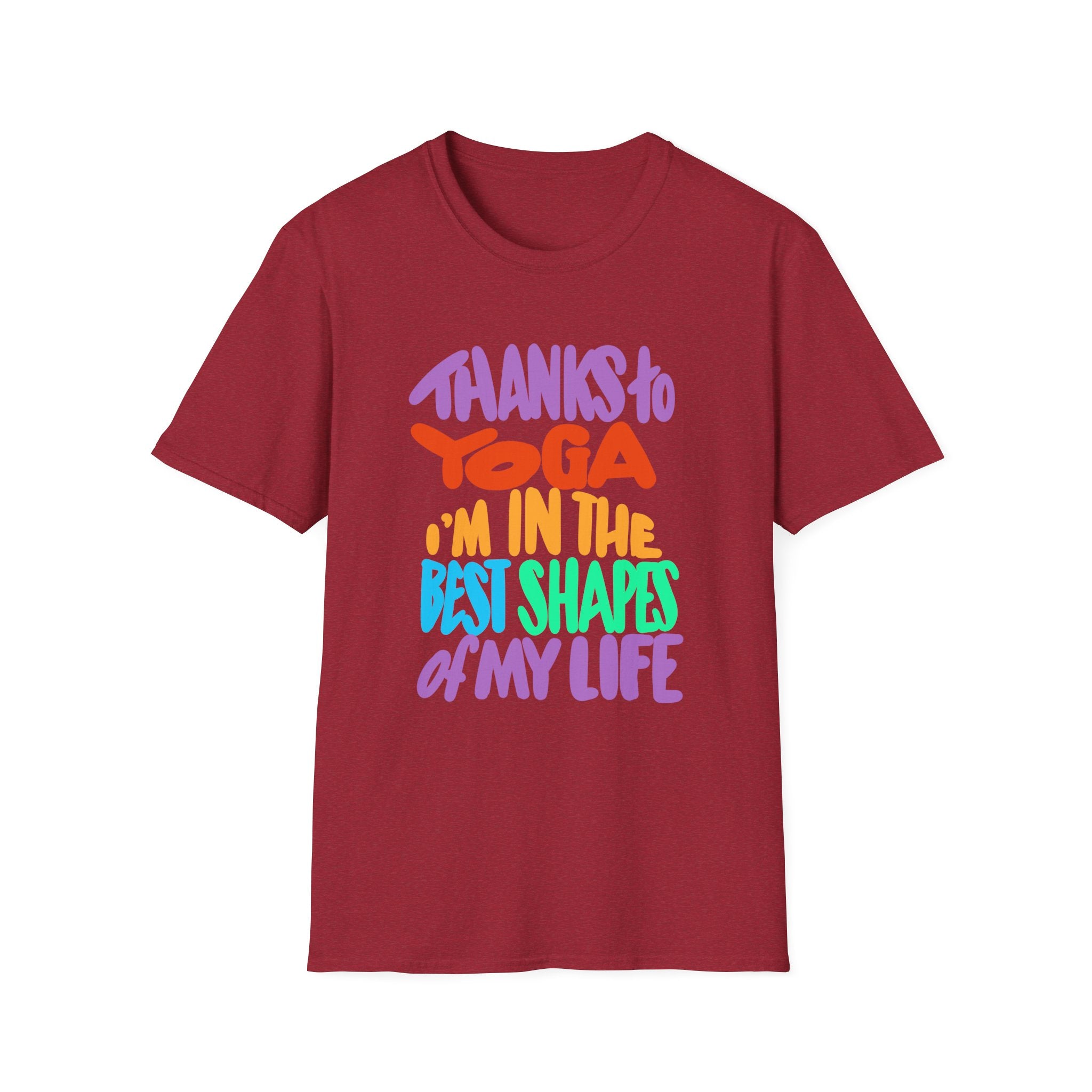 Thanks To Yoga Unisex Softstyle T-Shirt - Motivational Fitness Tee