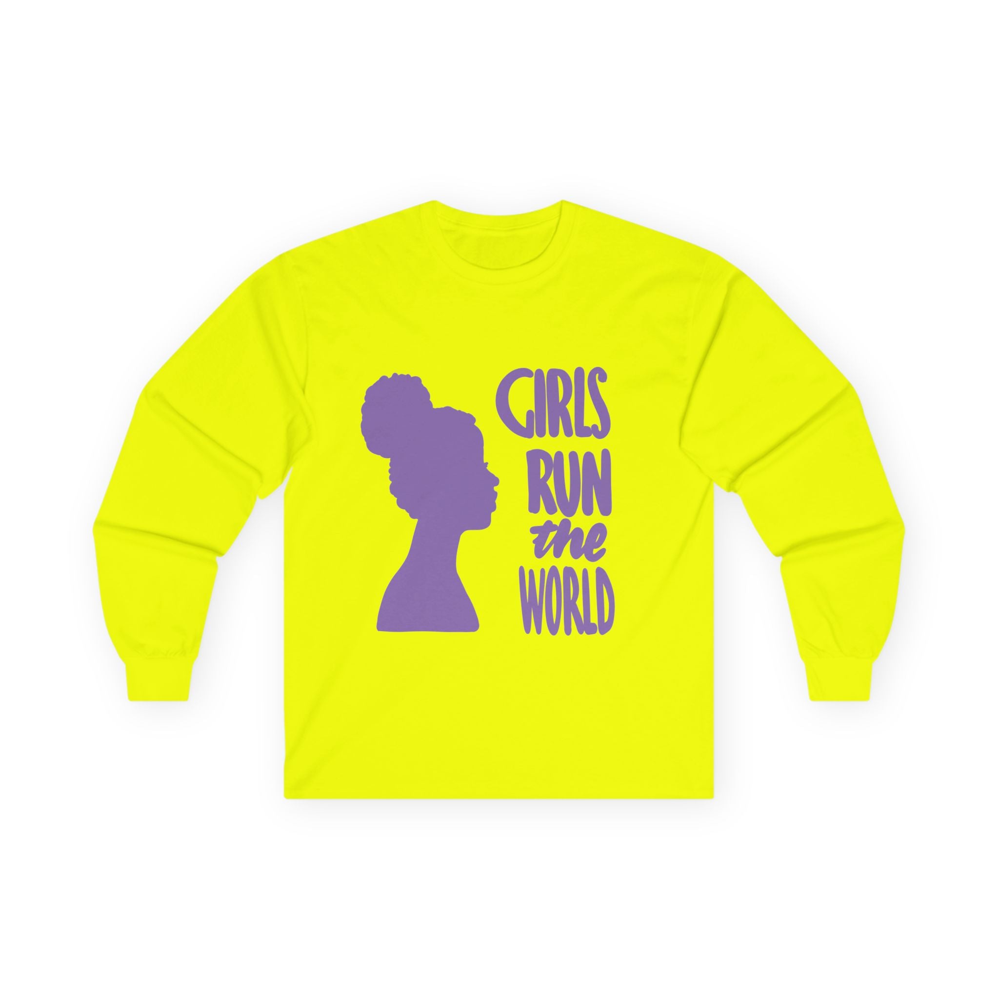 Girls Run the World Long Sleeve Tee - Empowering Unisex Cotton Shirt