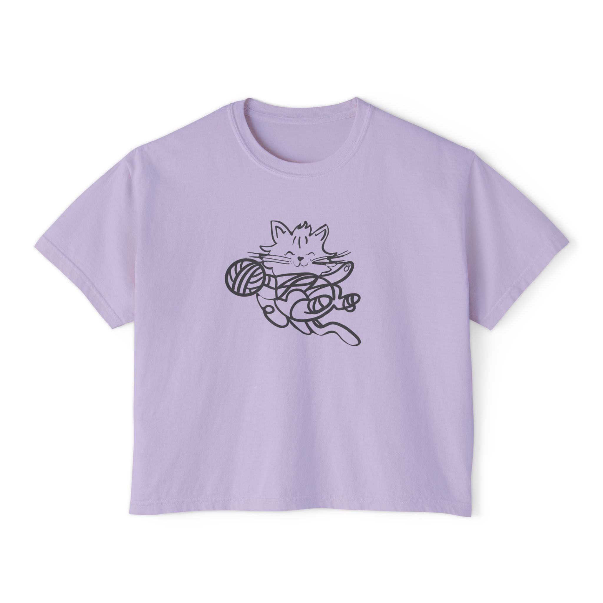 Cat Lover's Boxy Tee - Cute & Comfy Women's T-Shirt