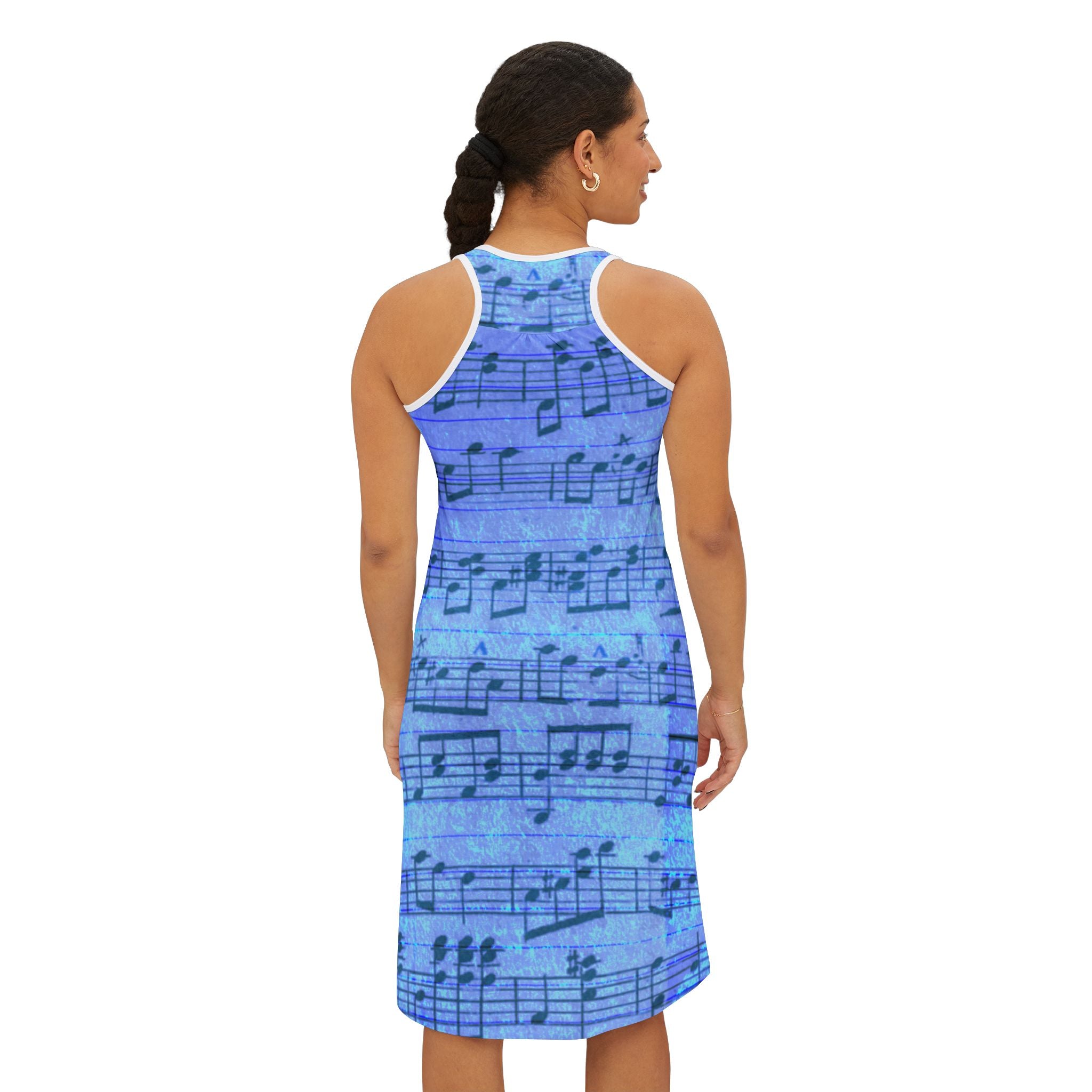Musical Notes Women's Racerback Dress – Perfect for Music Lovers