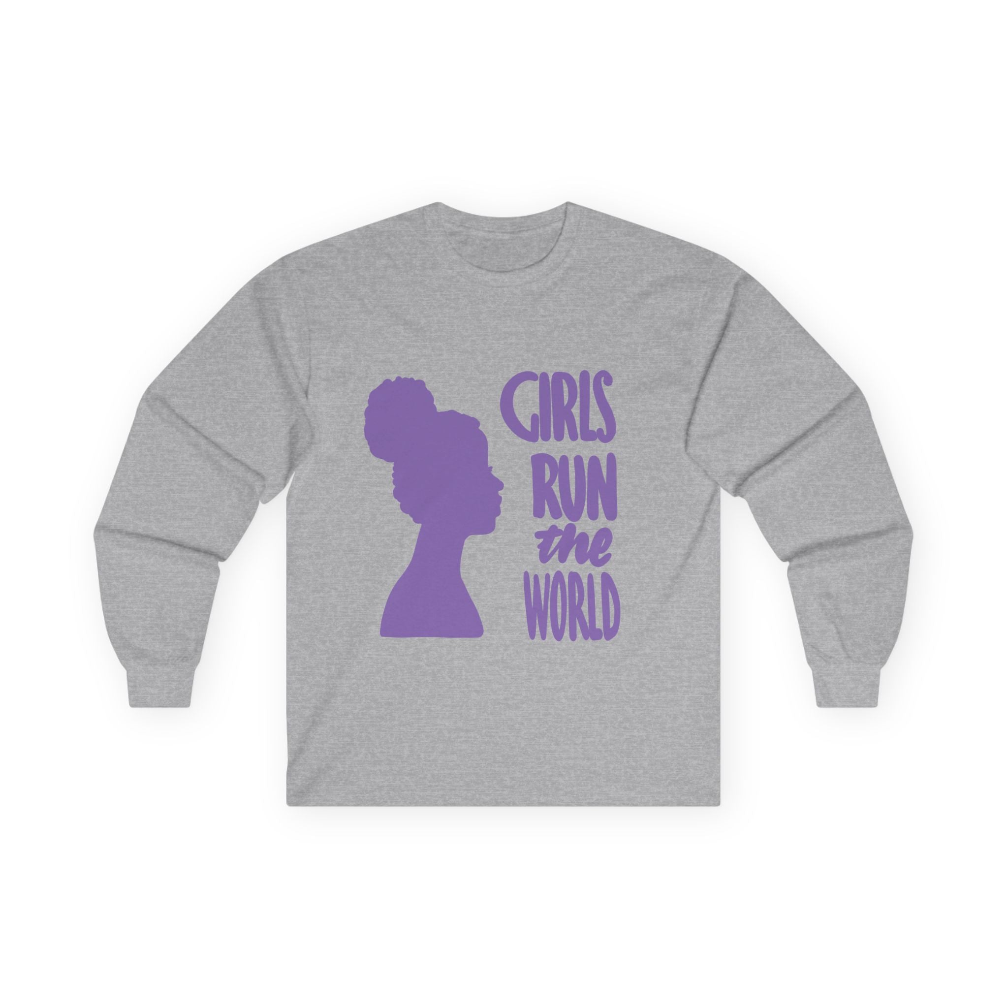 Girls Run the World Long Sleeve Tee - Empowering Unisex Cotton Shirt
