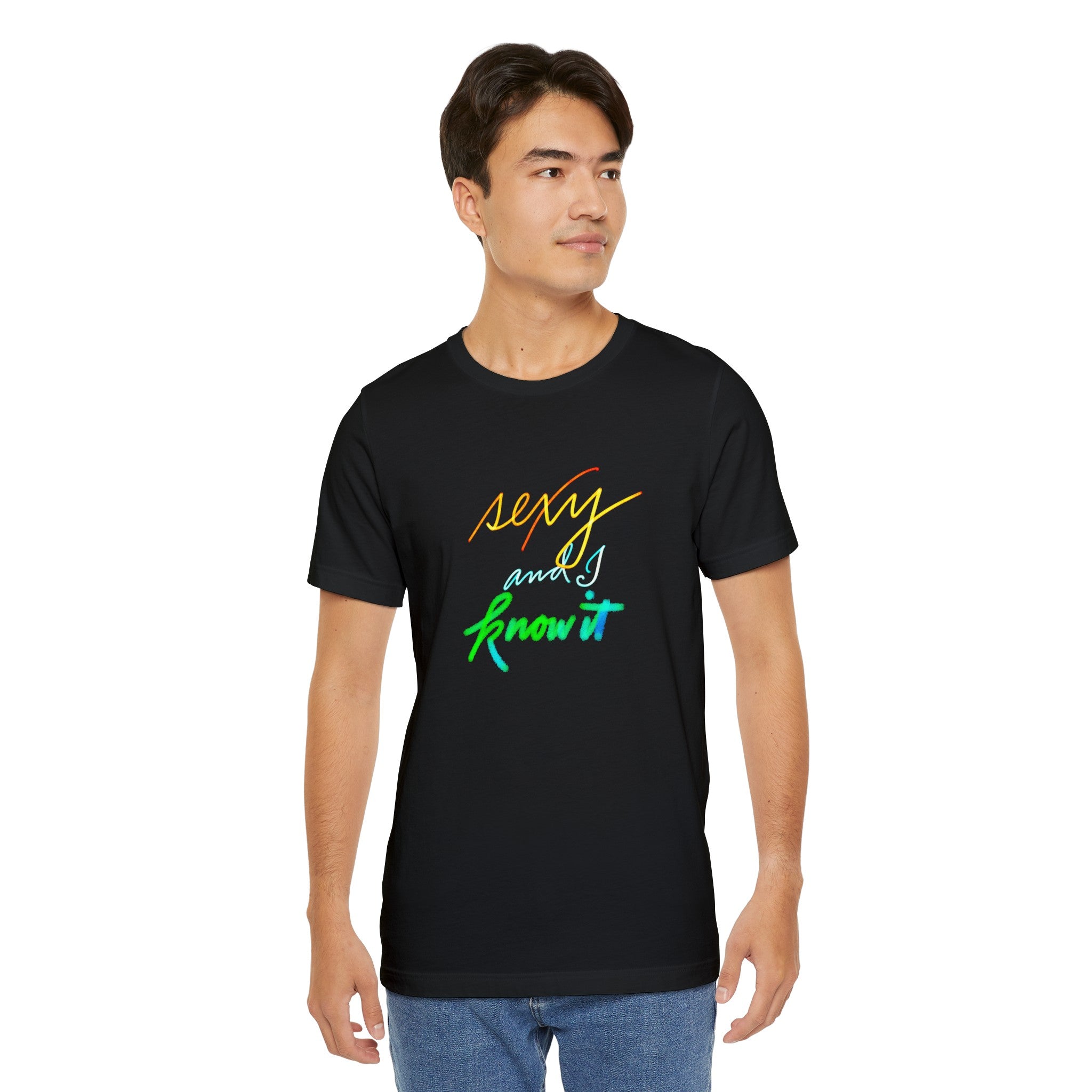 SEXY AND I KNOW IT Unisex Jersey Short Sleeve Tee