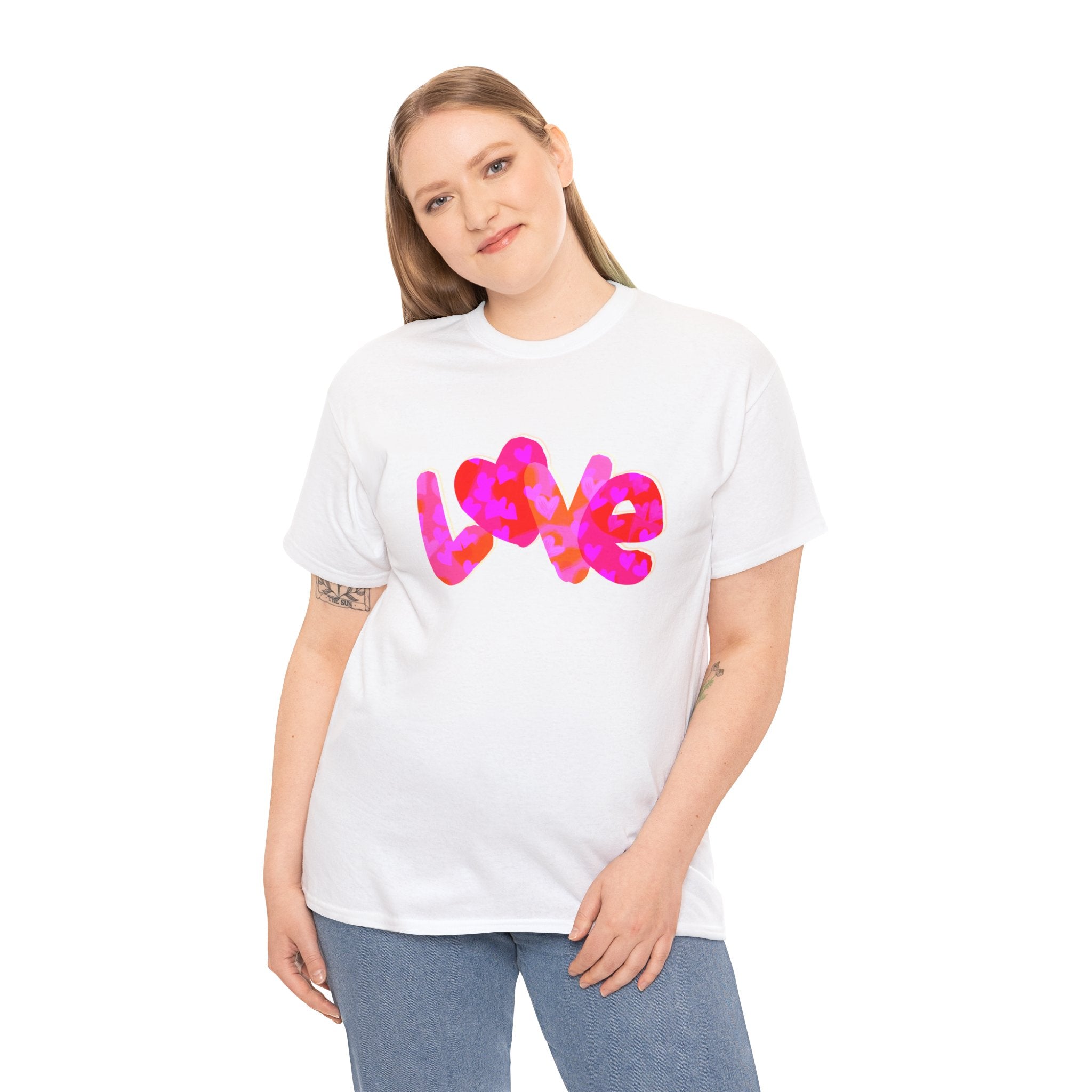 Love Graphic Unisex Heavy Cotton Tee - Perfect for Valentine's Day and Everyday Wear