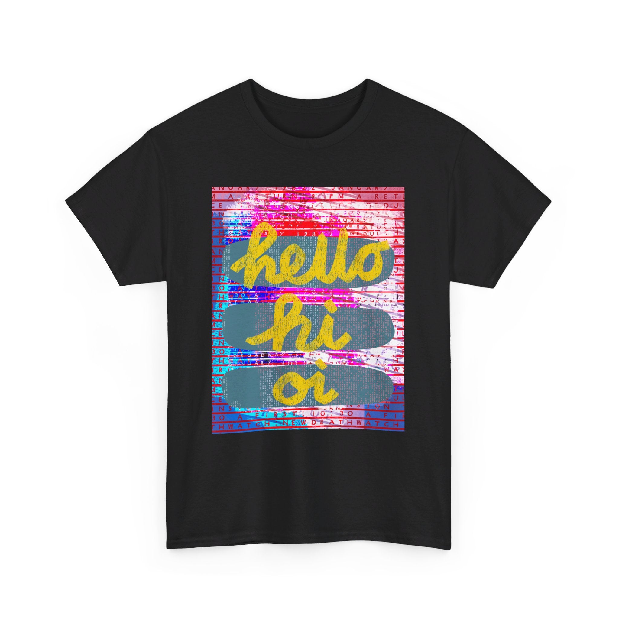 HELLO HI OI Unisex Heavy Cotton T
