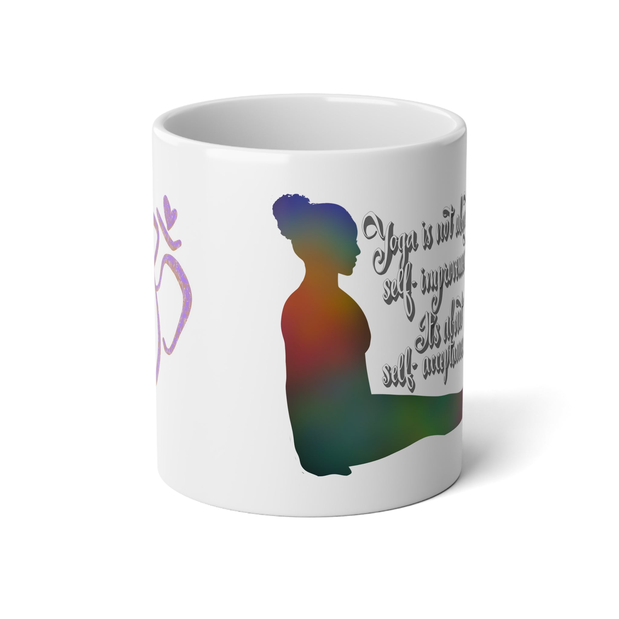 Yoga Lover 20oz Jumbo Mug – hand drawn and hand-written Inspirational Self-Care Quote