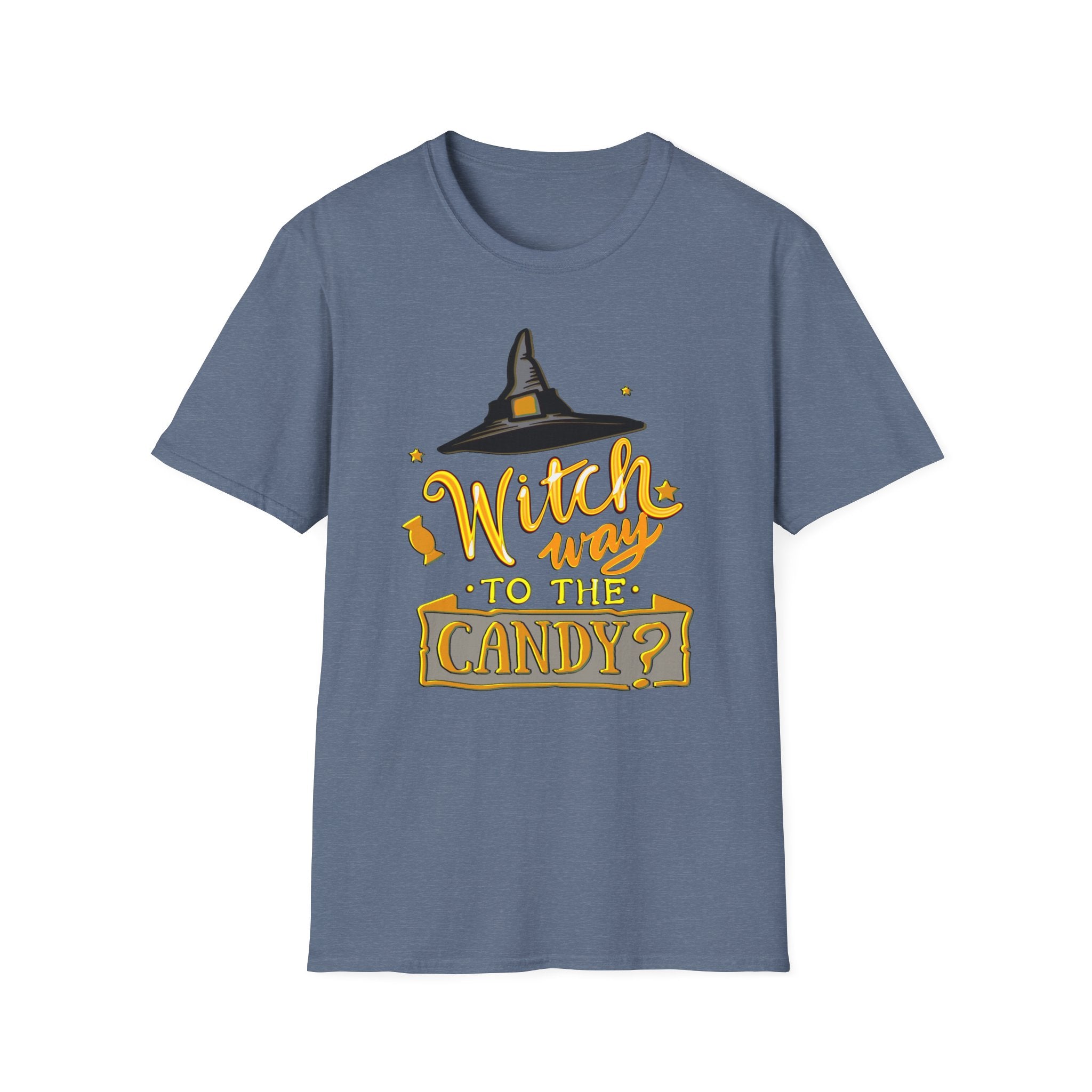 WITCH WAY TO THE CANDY? HALLOWEEN Softstyle T-Shirt