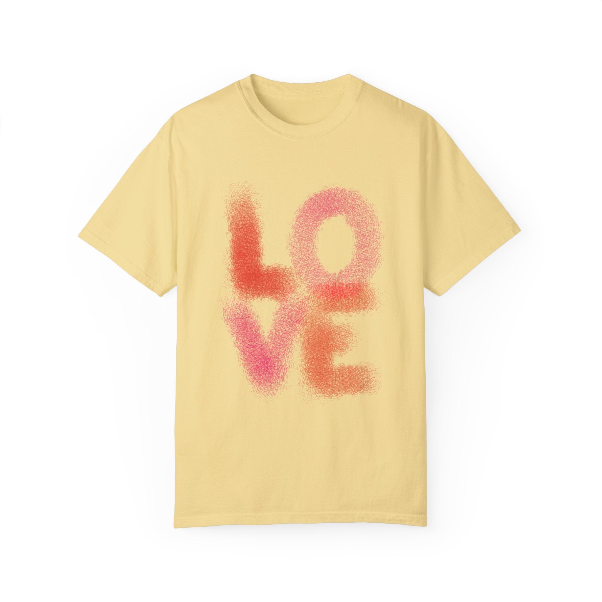 LOVE SCRIBBLES Unisex Garment-Dyed T-shirt
