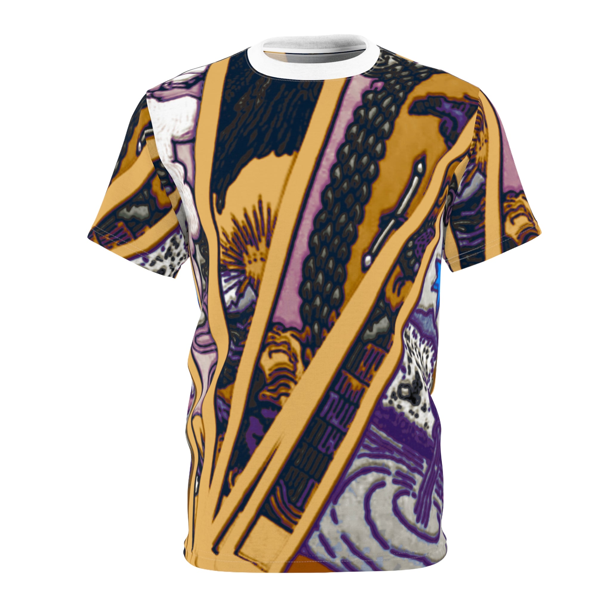 Unisex Cut & Sew Tee - Bold Artistic Print for Creative Souls