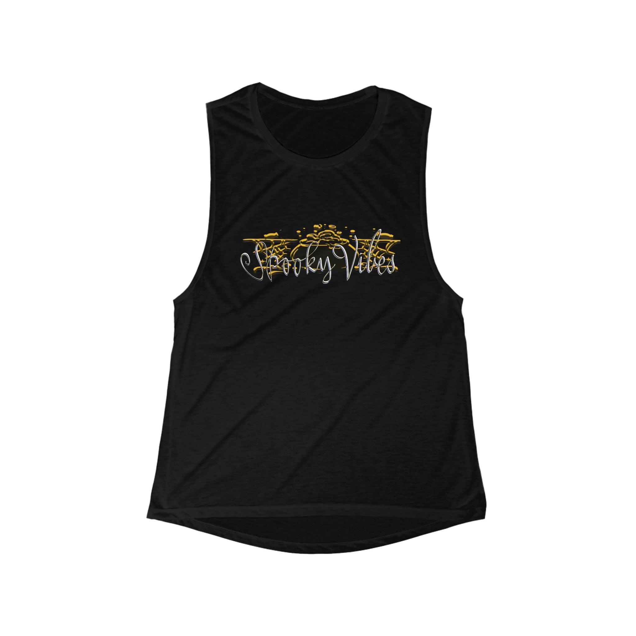 SPOOKY VIBES Women's Flowy Scoop Muscle Tank