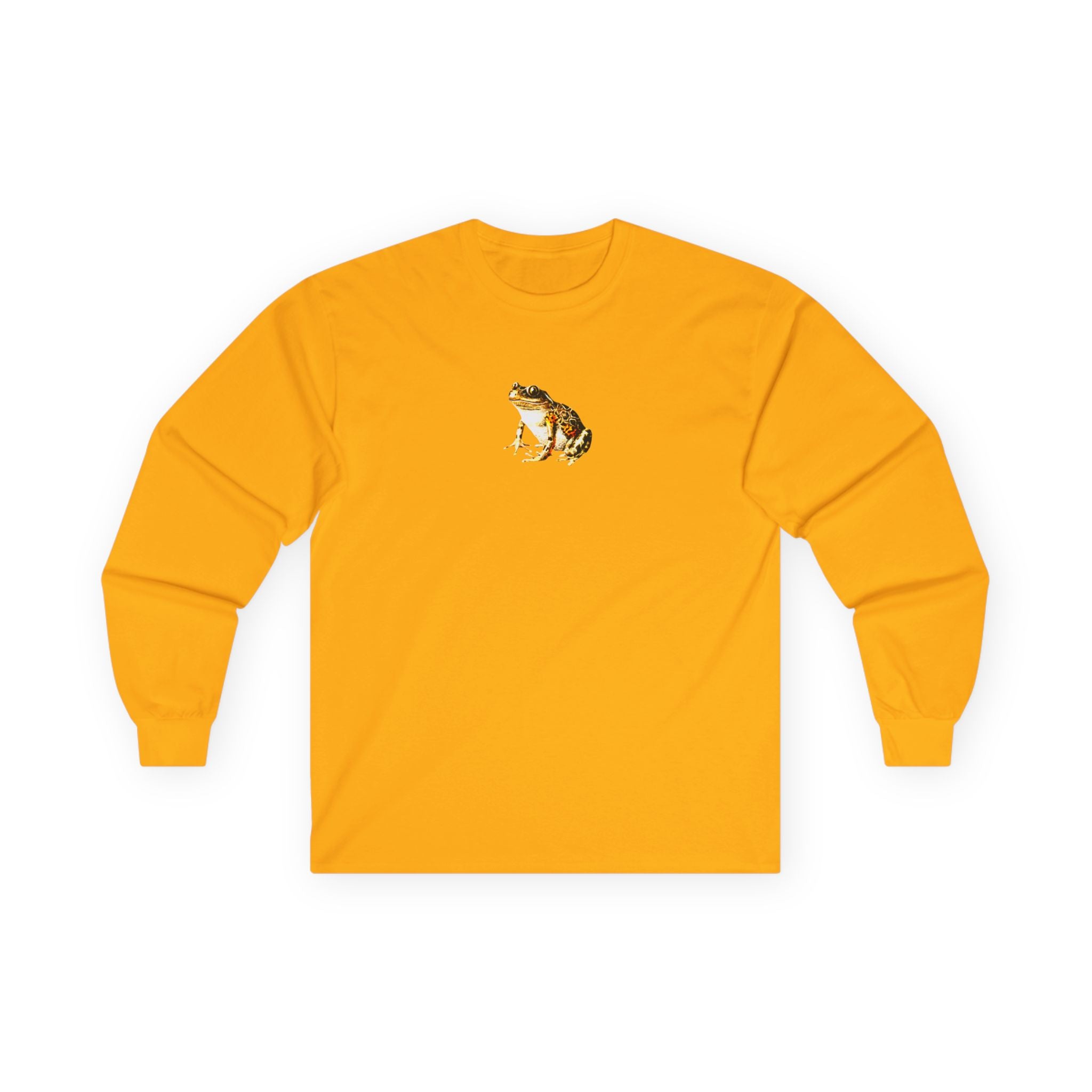 Frog Graphic Unisex Long Sleeve Tee - Bright Yellow