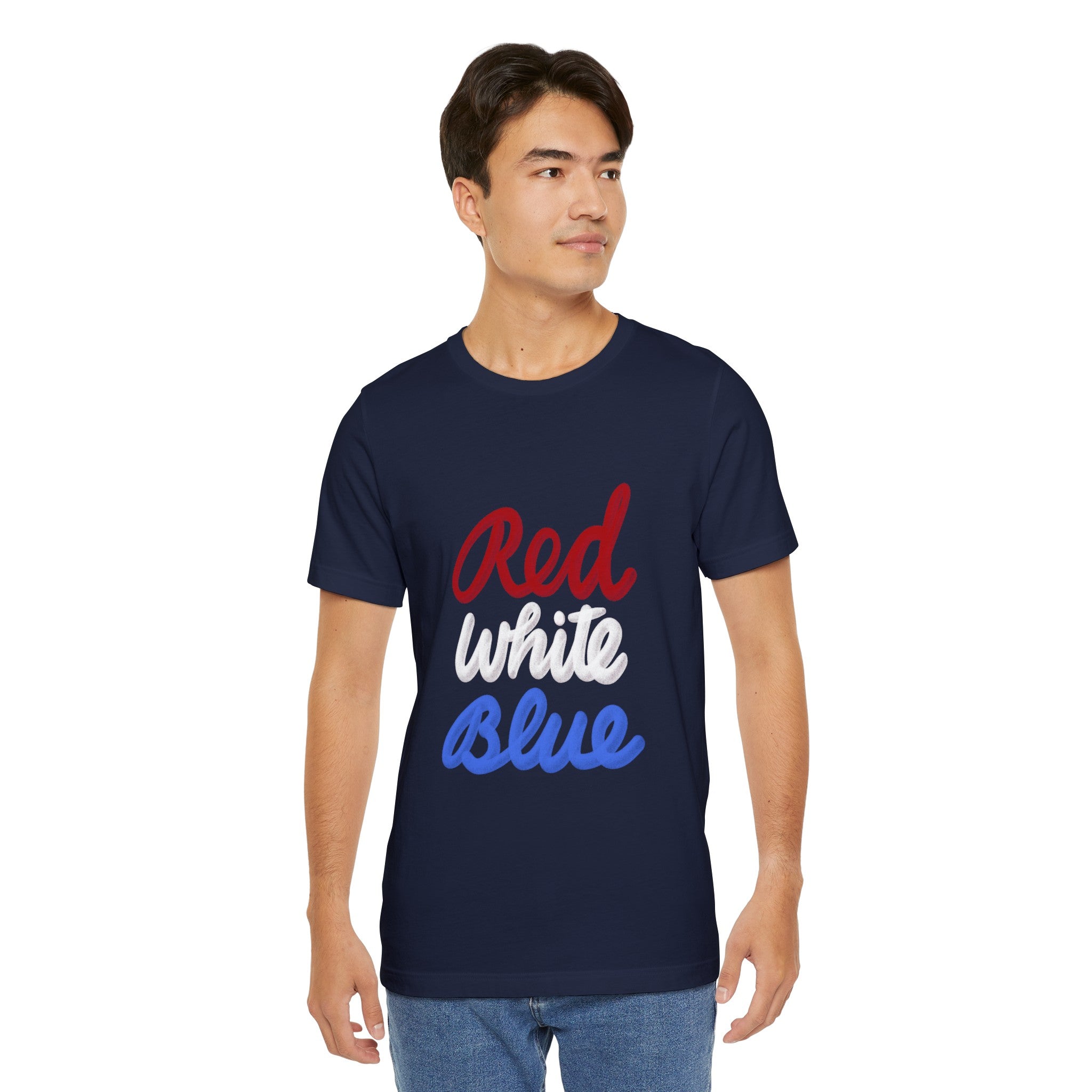 RED WHITE BLUE Unisex Jersey T-Shirt