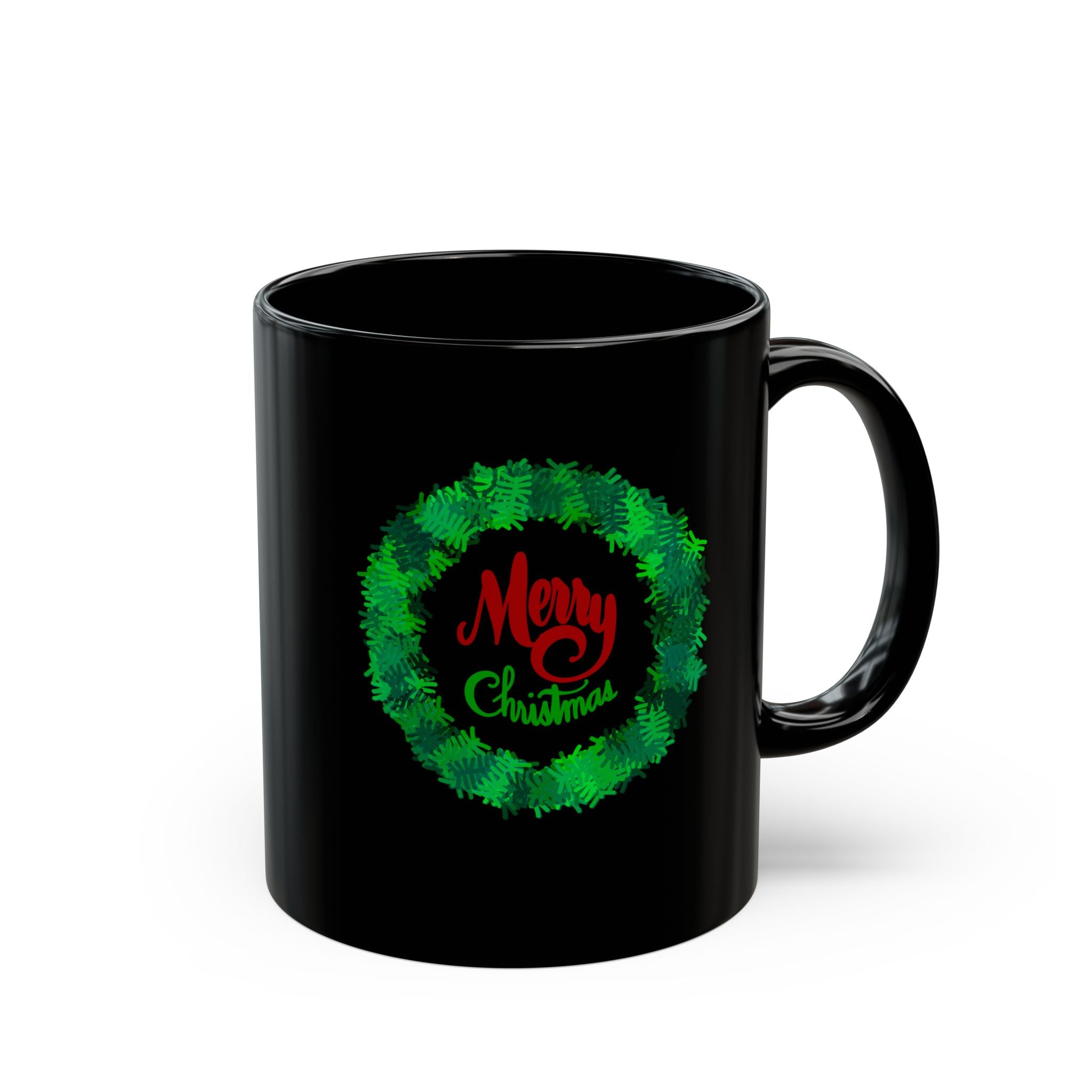 MERRY CHRISTMAS Black Mug (11oz)