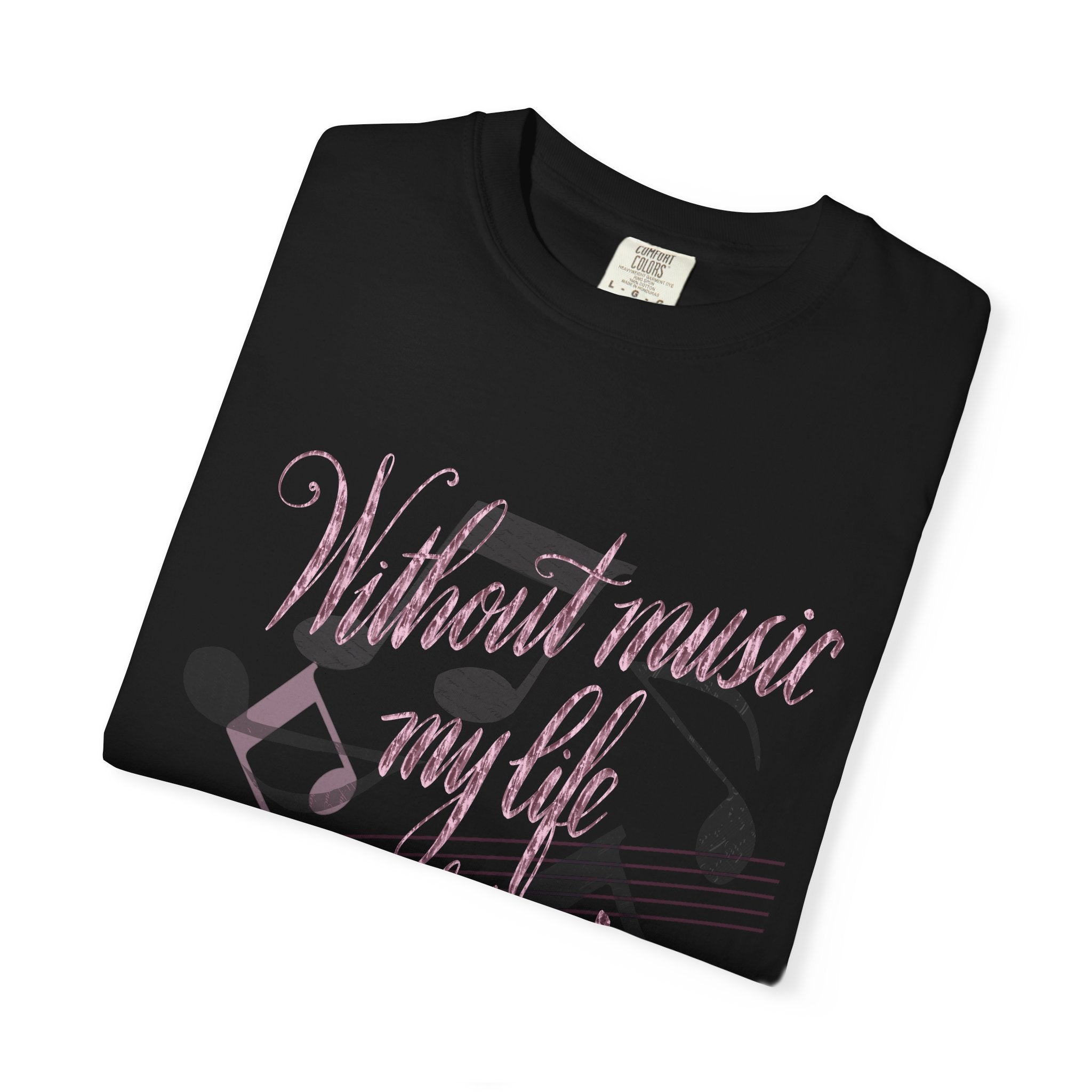 Music Lover's Unisex T-shirt - 'Without Music My Life Would Be Flat” Design