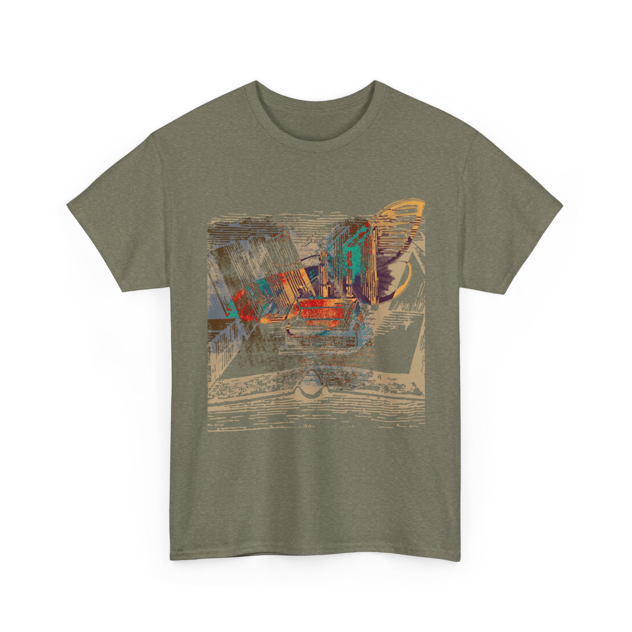 Artistic Unisex Heavy Cotton Tee - Unique Graphic Design for Casual Style