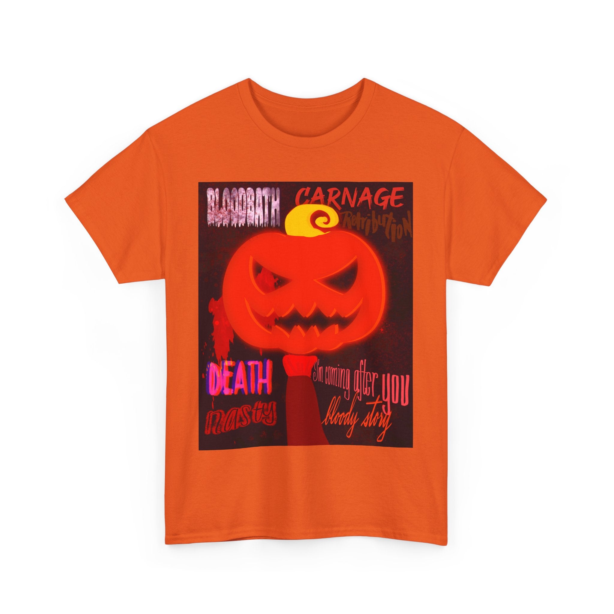 SCARY HALLOWEEN TRUMPKIN IN HIS OWN WORDS RE AMERICA Unisex Heavy Cotton Tee