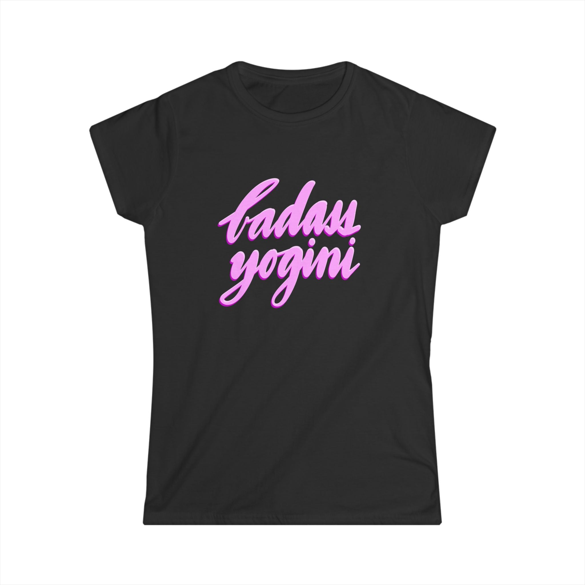 'Badass Yogini' Women's Softstyle Tee - Empowering T-Shirt for Yoga Lovers