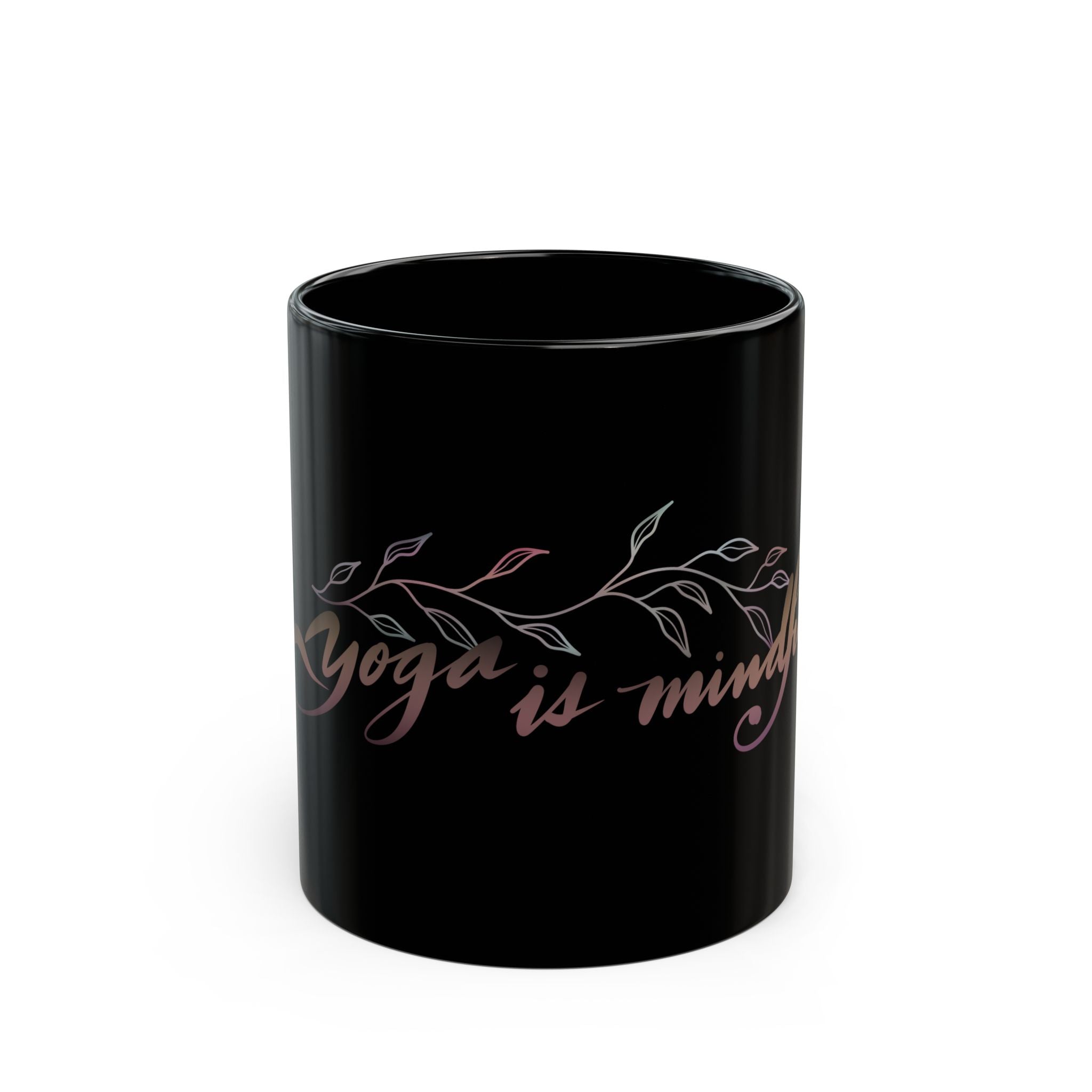YOGA IS MINDFUL Black Mug (11oz)