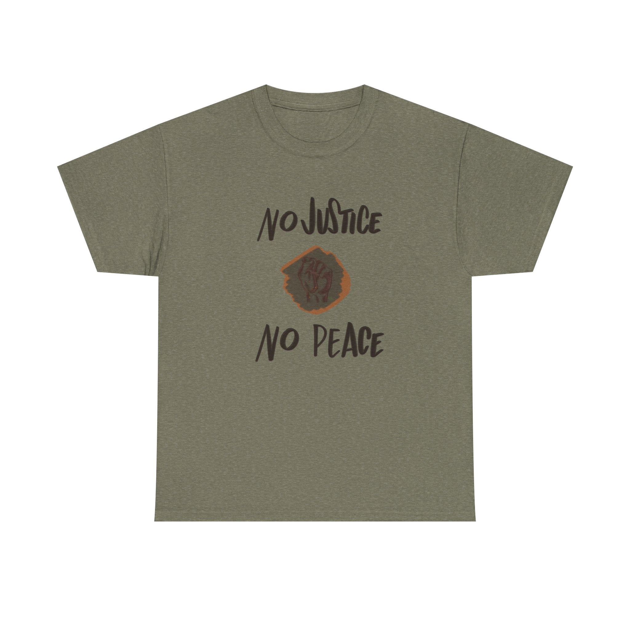 No Justice No Peace Unisex Heavy Cotton Tee - Empowerment Statement