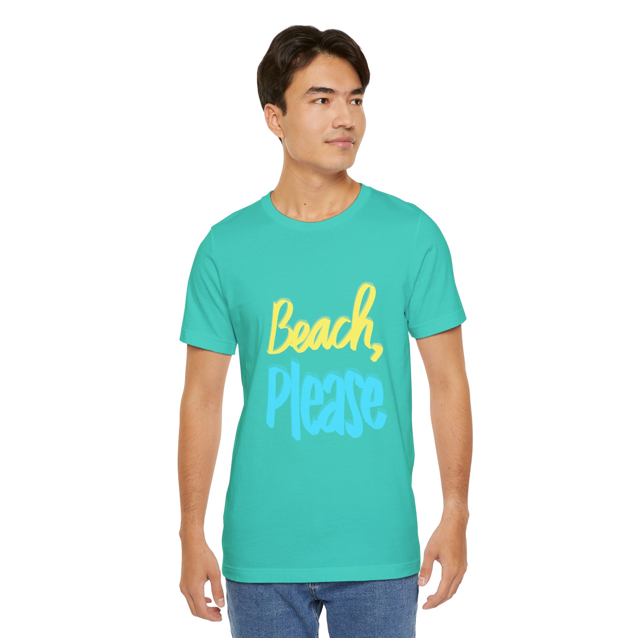 BEACH, PLEASE Unisex Jersey Short Sleeve Tee