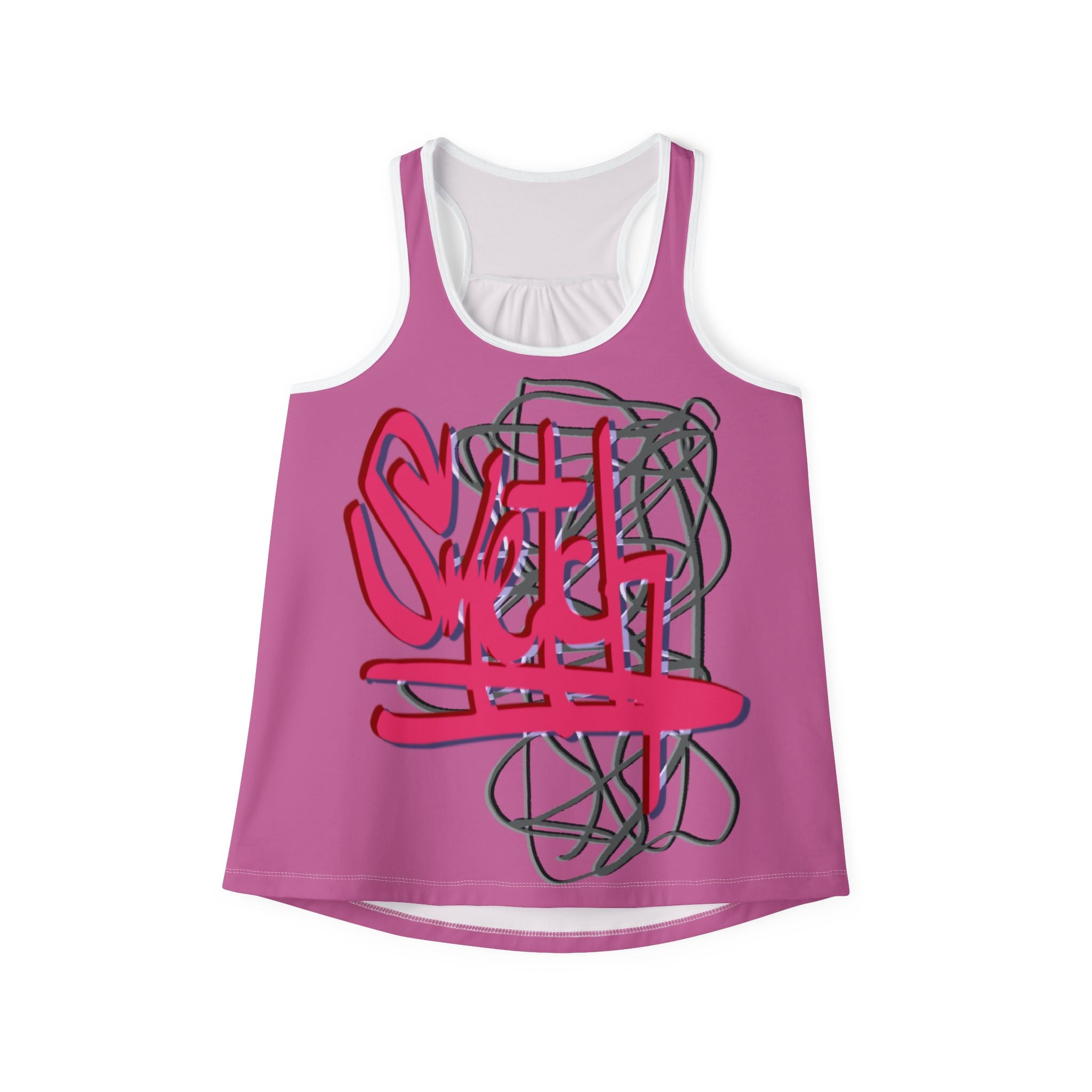 Sleek Abstract Tank Top - Trendy Casual Wear