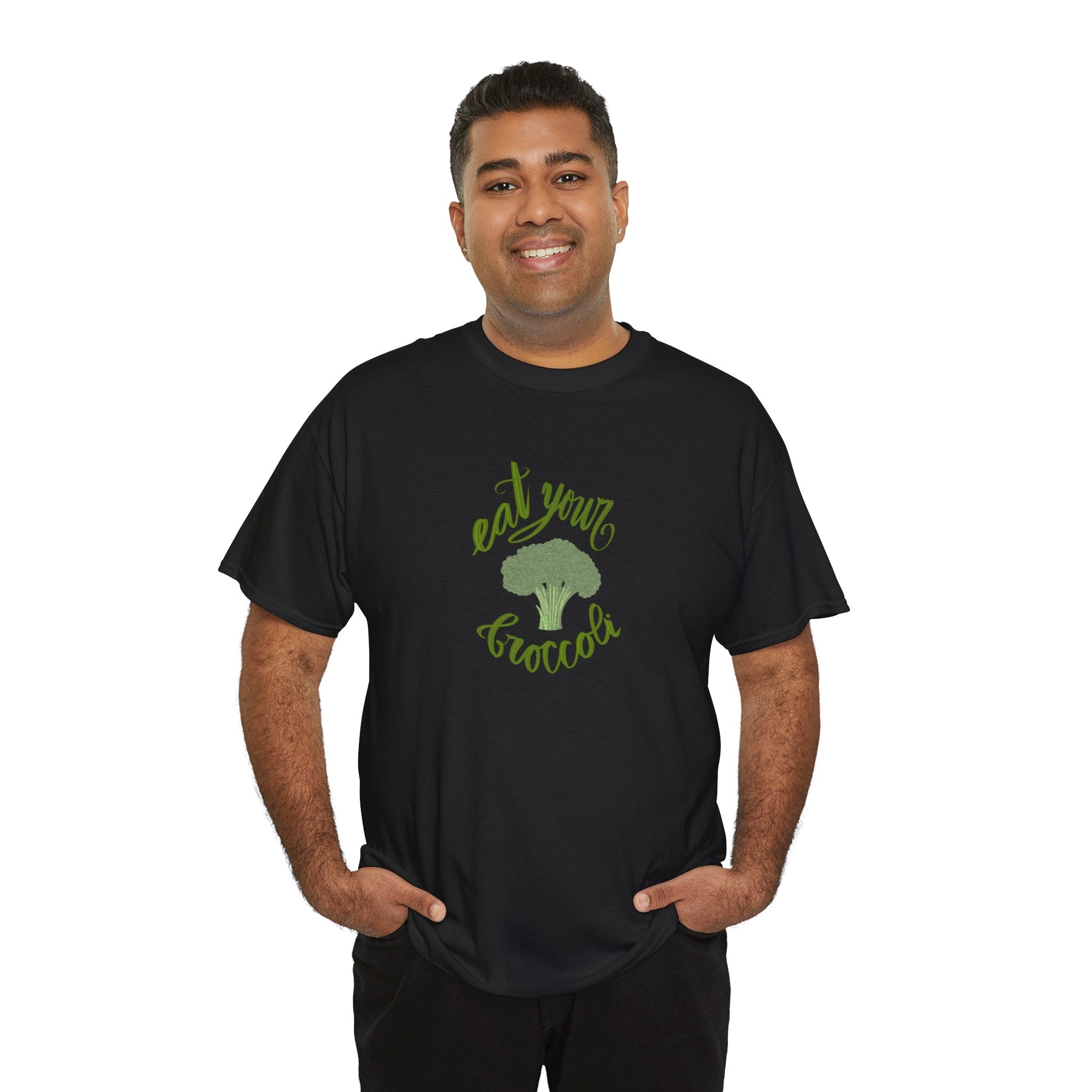 EAT YOUR BROCCOLI Unisex Heavy Cotton Tee
