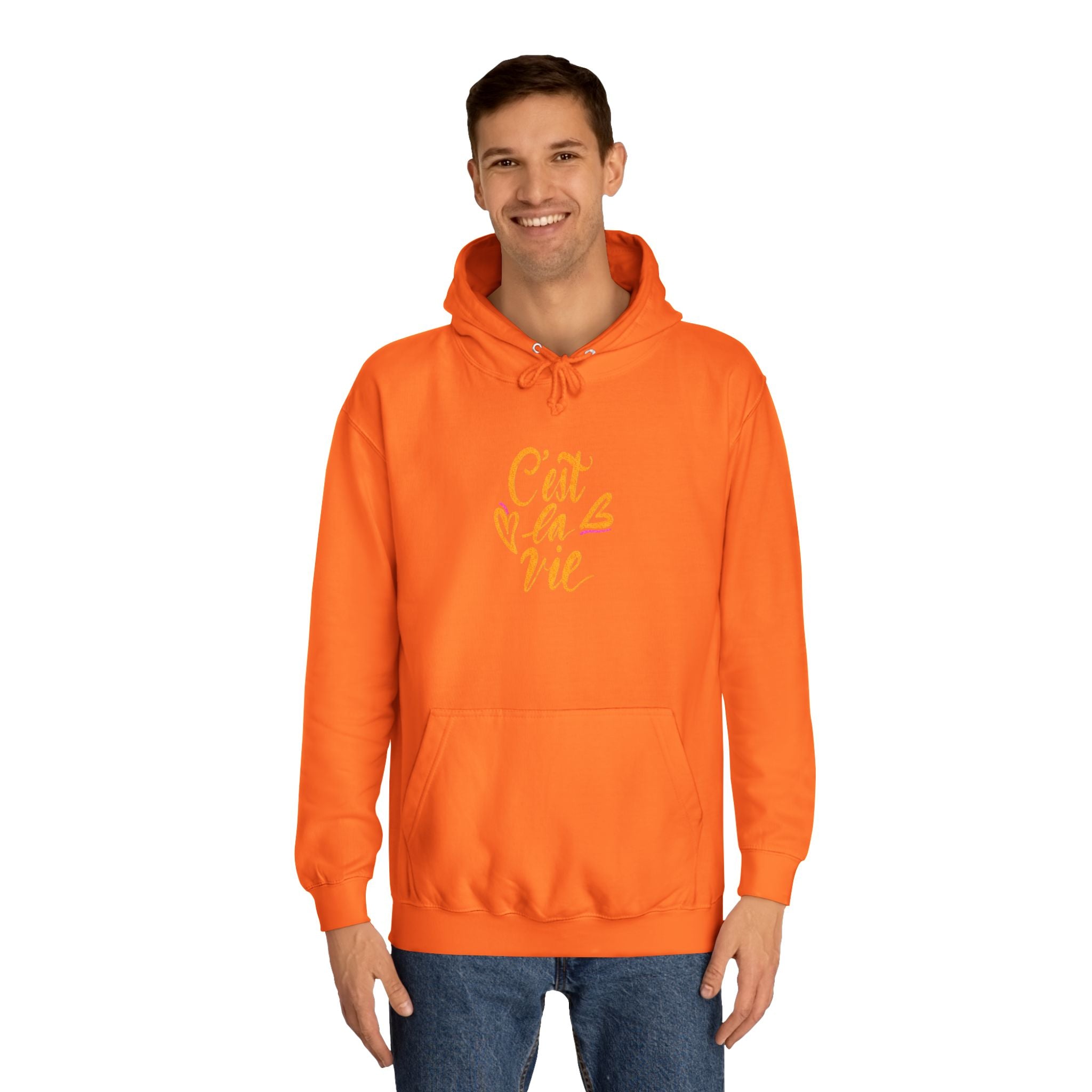 C'est la Vie Unisex College Hoodie - Cozy & Stylish Hooded Sweatshirt