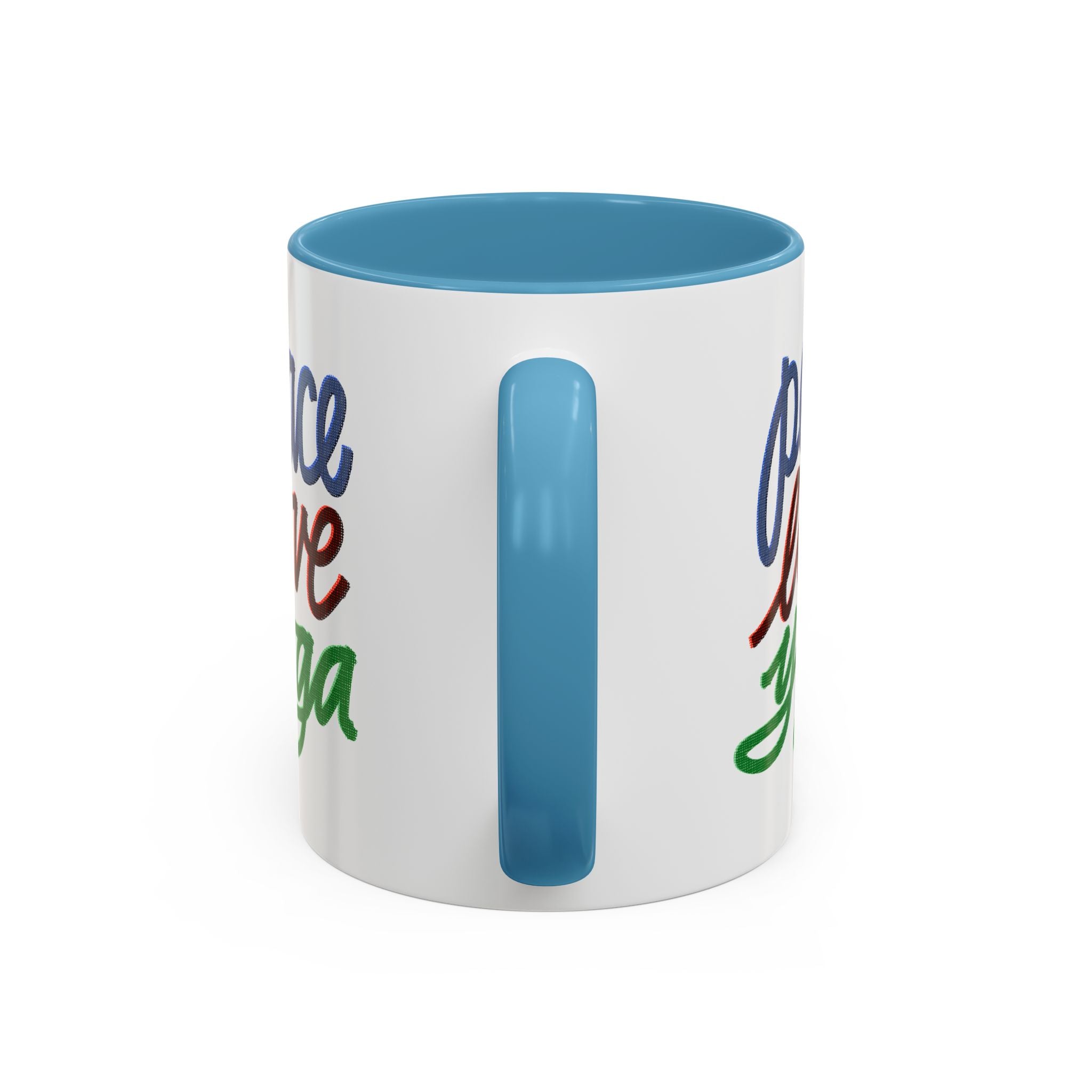 PEACE LOVE YOGA 11 oz Coffee Mug
