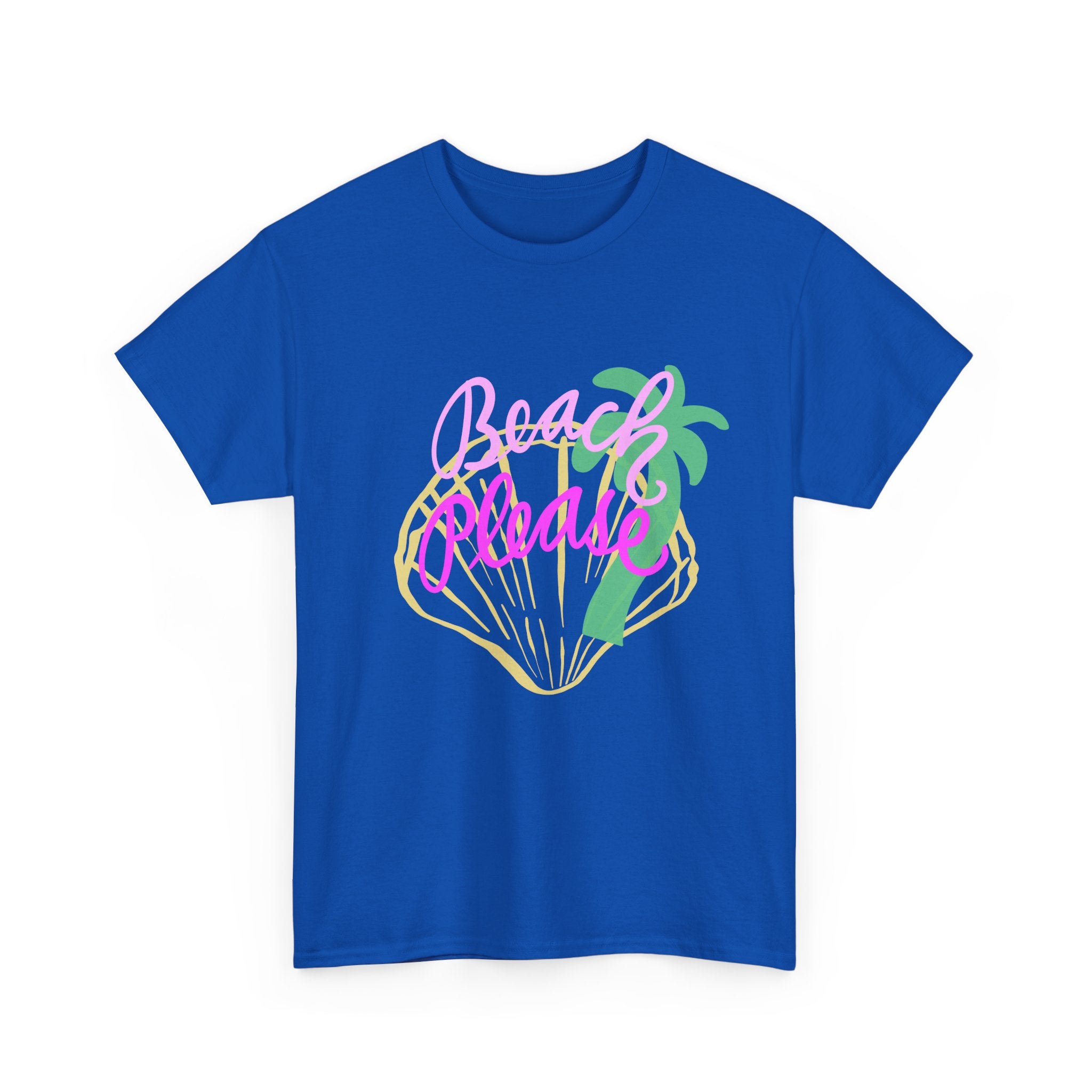 Beach Please Heavy Cotton Tee - Vibrant Summer Vibes