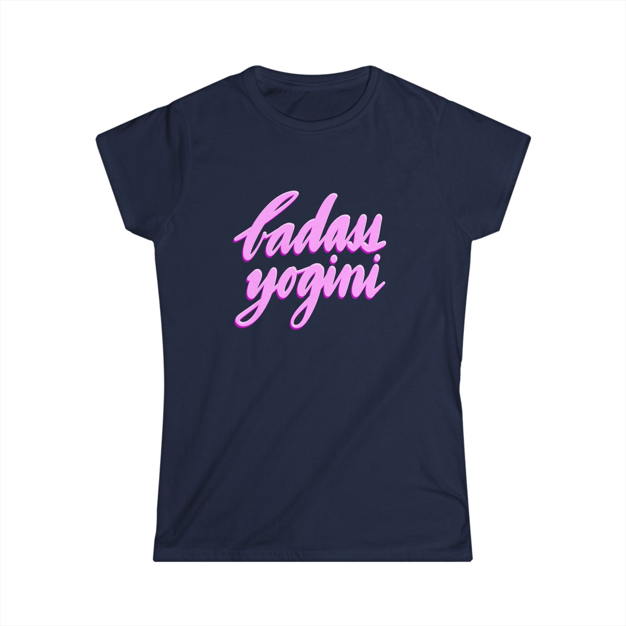 'Badass Yogini' Women's Softstyle Tee - Empowering T-Shirt for Yoga Lovers