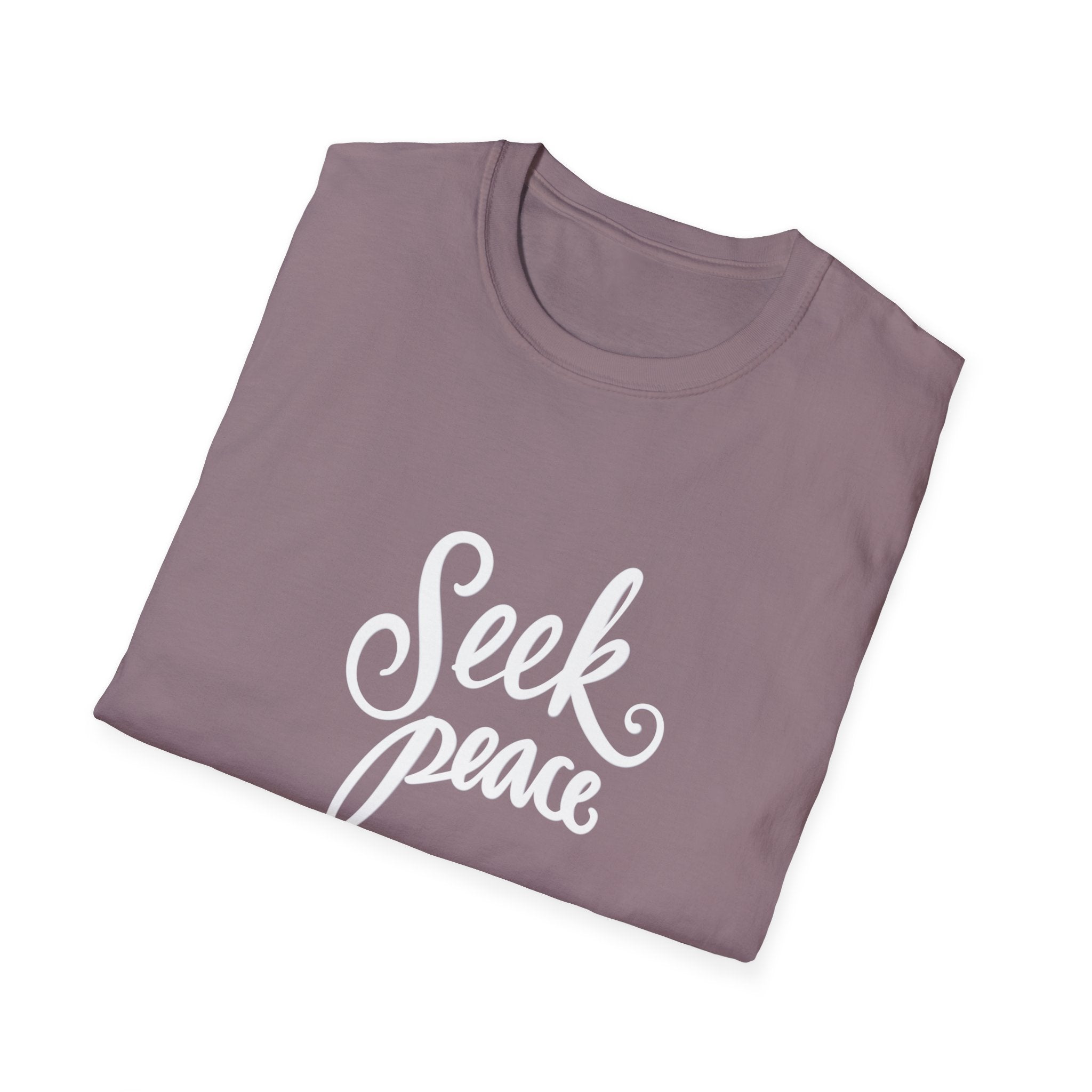 Seek Peace Unisex Softstyle T-Shirt - Vibrant Casual Wear for Mindfulness & Relaxation
