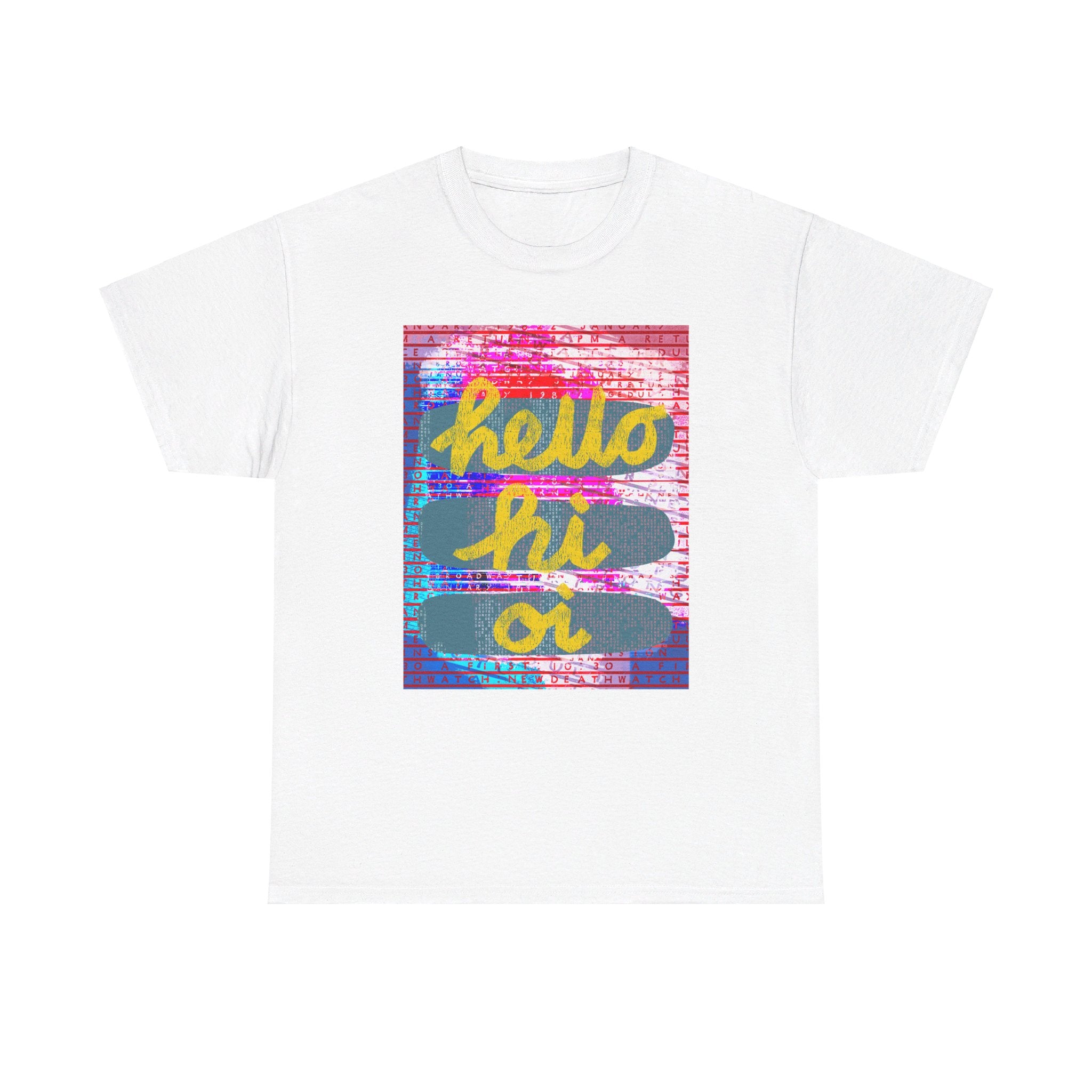 HELLO HI OI Unisex Heavy Cotton T