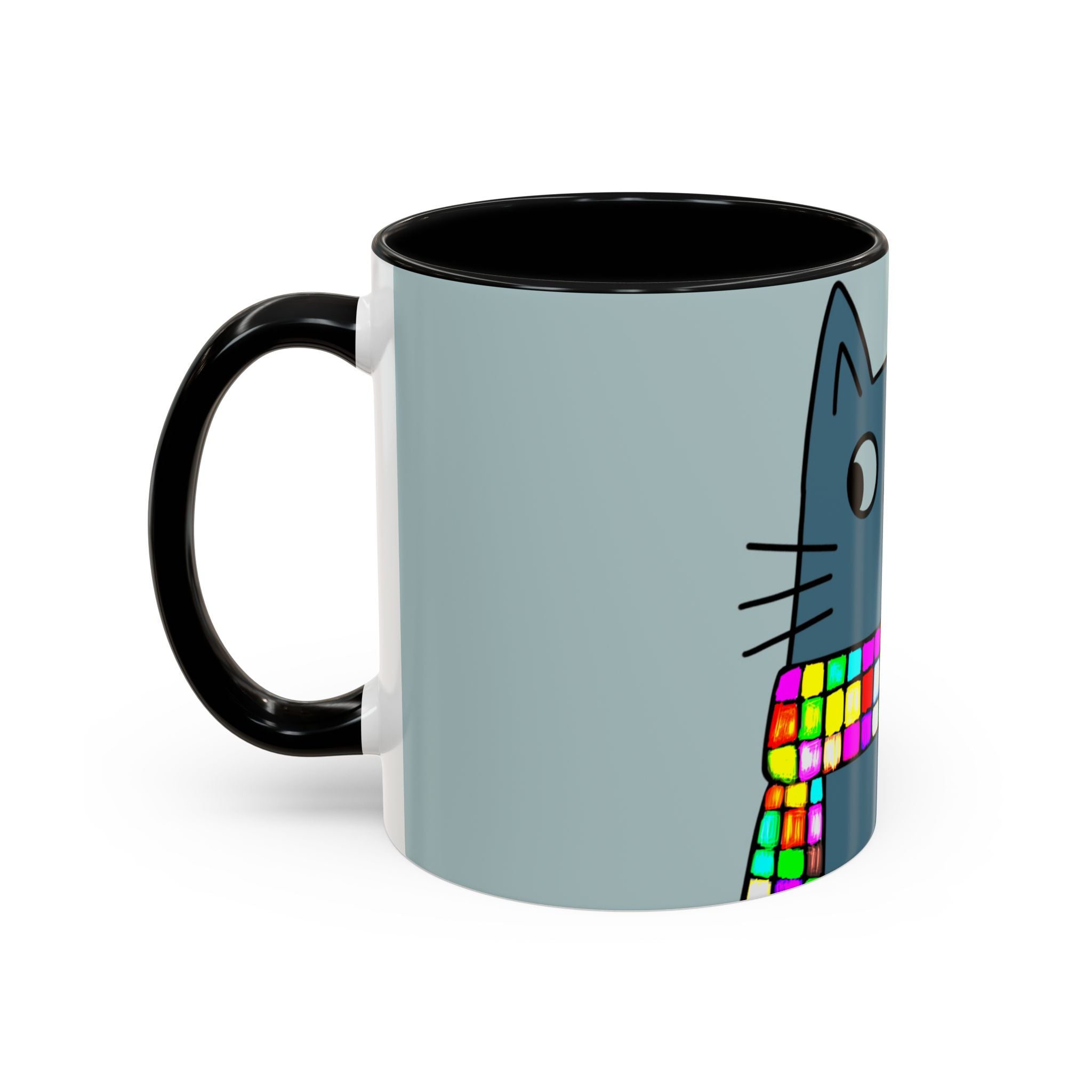 Coffee Mug - CAT WITH SCARF Design - 11oz