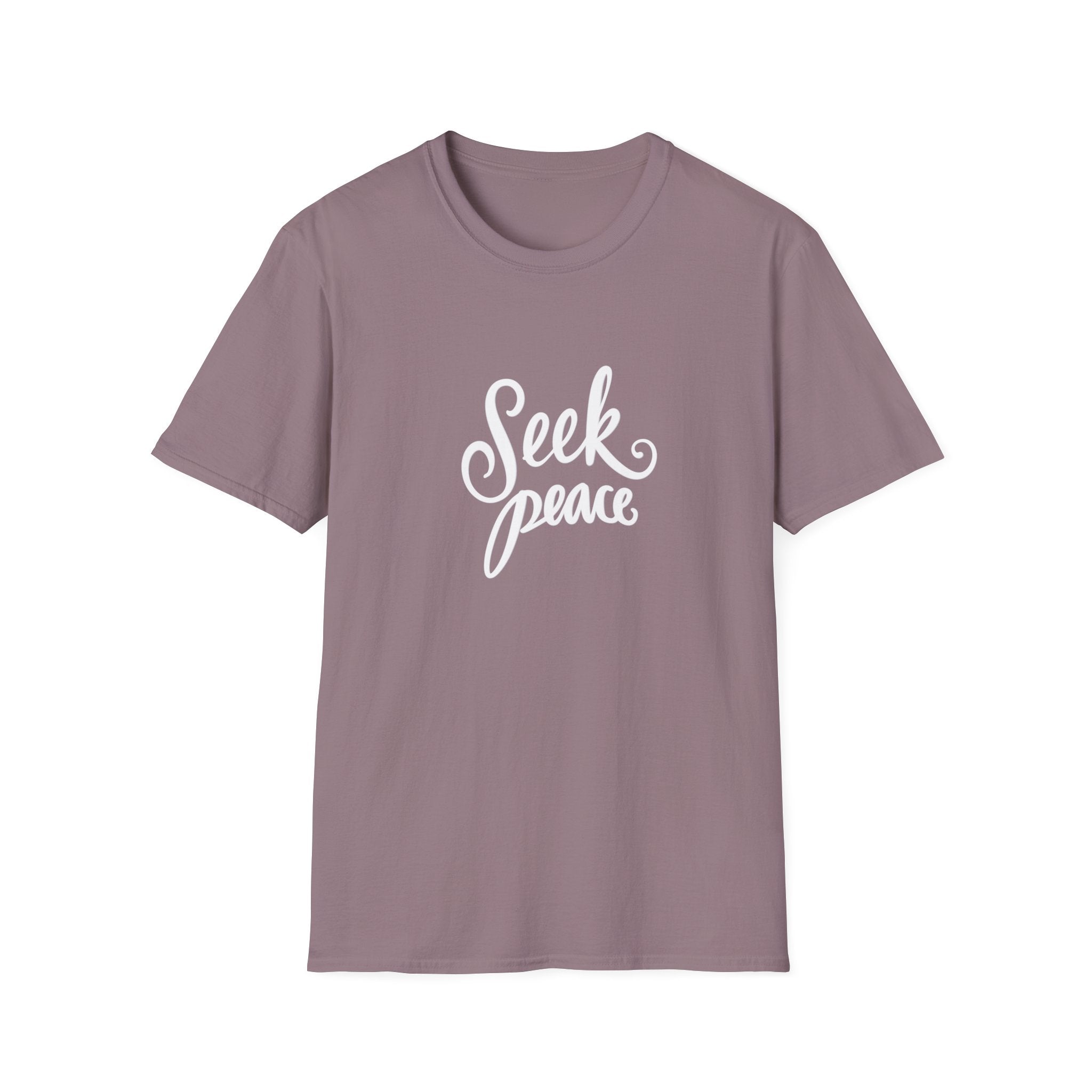 Seek Peace Unisex Softstyle T-Shirt - Vibrant Casual Wear for Mindfulness & Relaxation