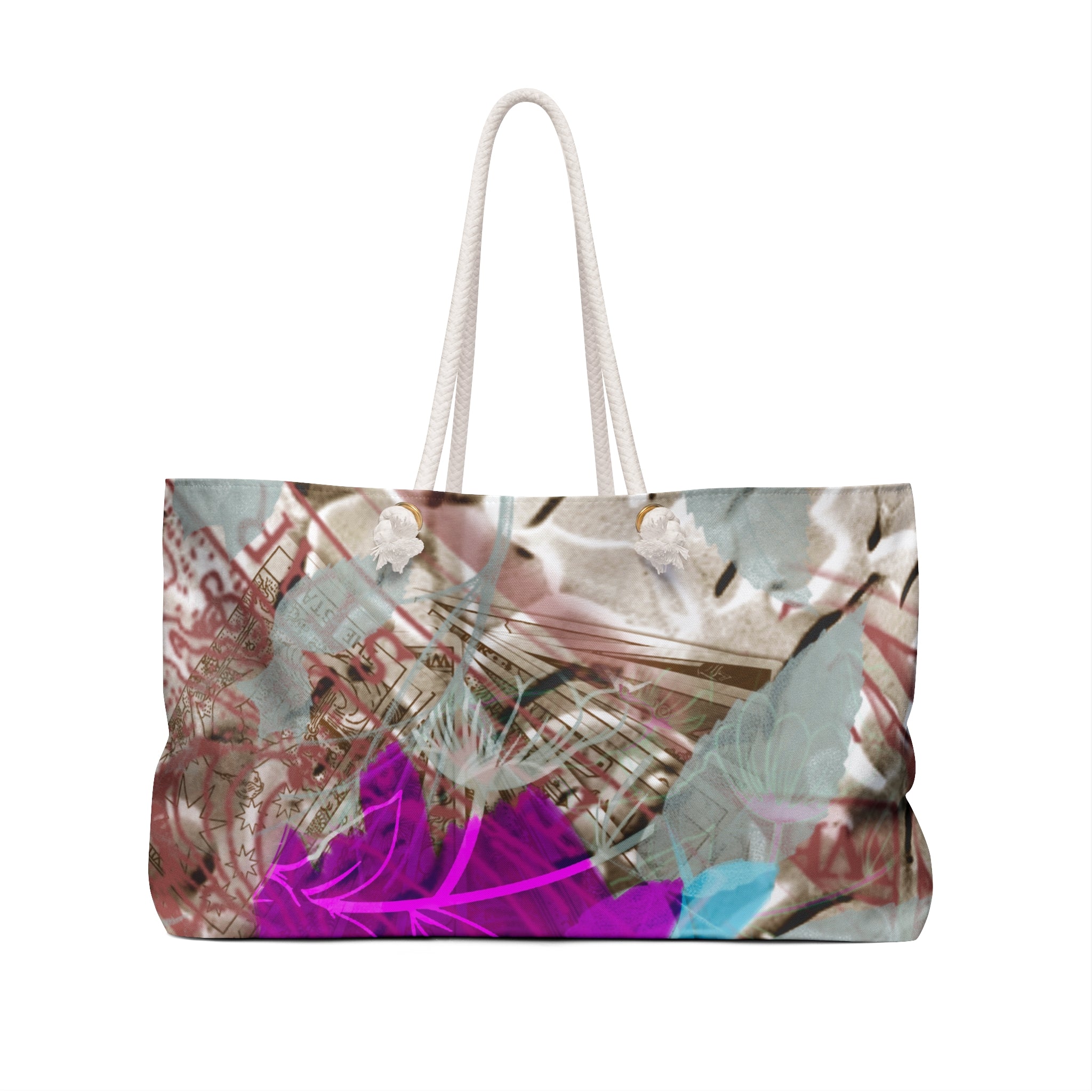 Vibrant Floral Weekender Bag - Perfect for Travel & Beach Days