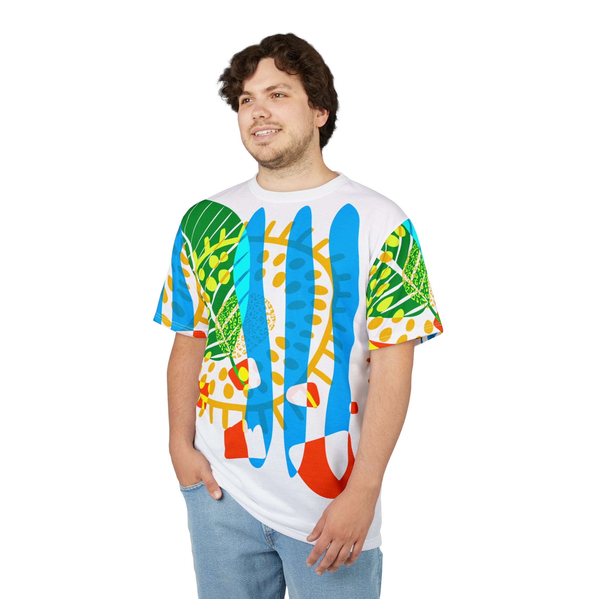 Colorful Unisex Graphic Tee - Vibrant Nature-Inspired Design