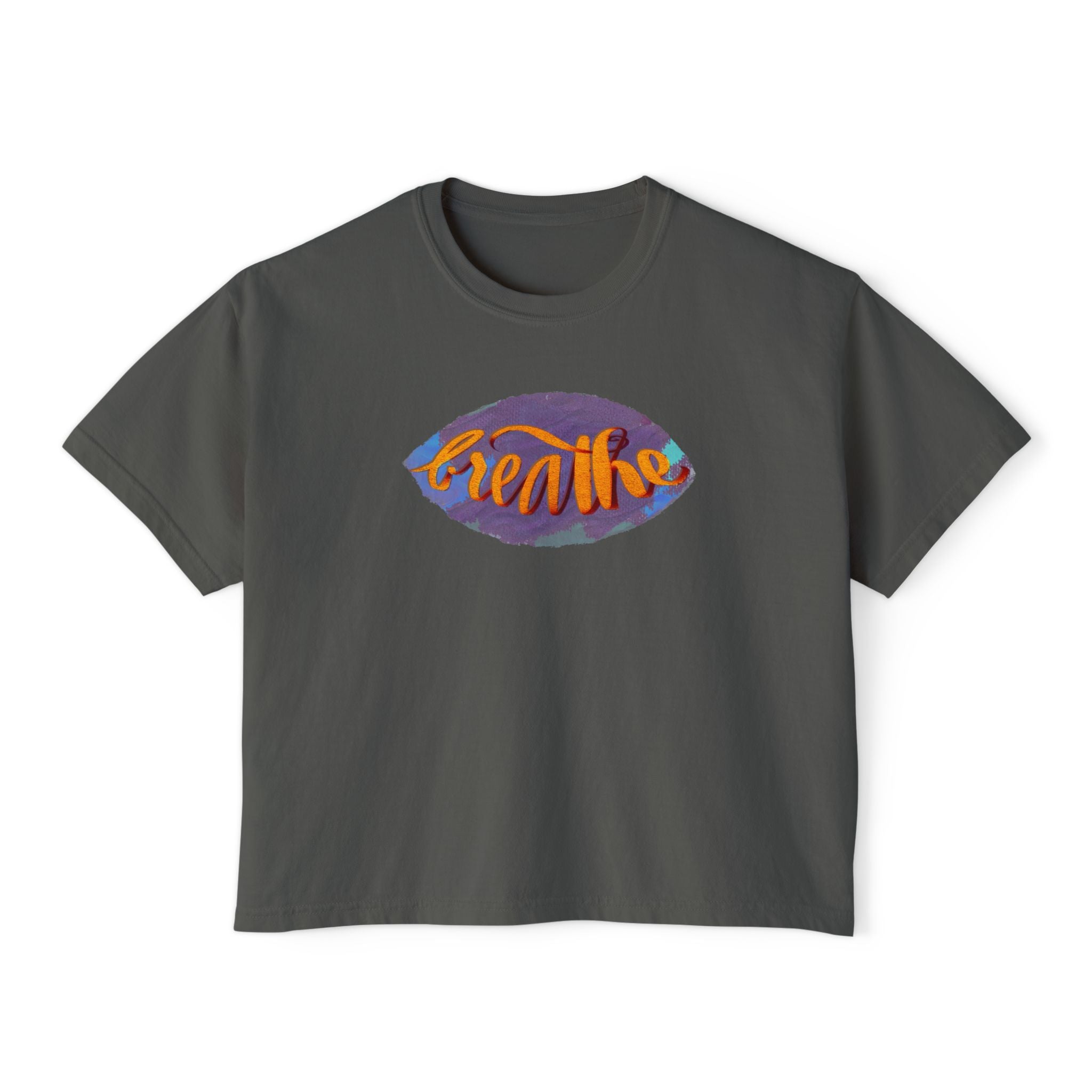 Breathe Women's Boxy Tee - Relaxed Fit Inspirational Top