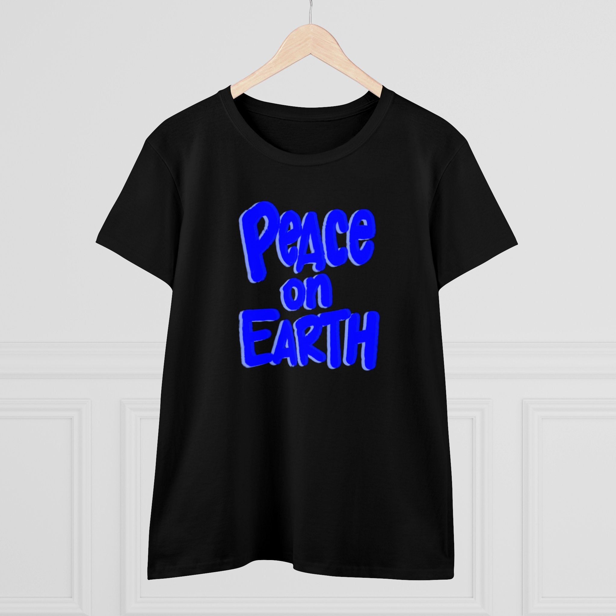 PEACE ON EARTH Women's Midweight Cotton Tee