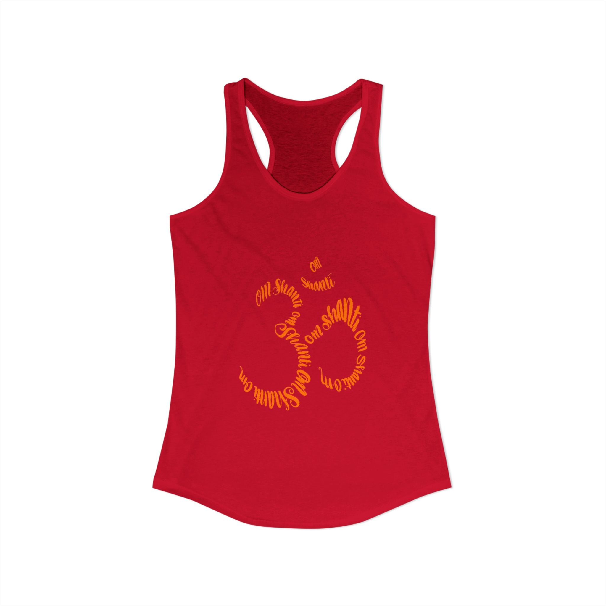Yoga OM Racerback Tank — Hand-Drawn Calligraphy