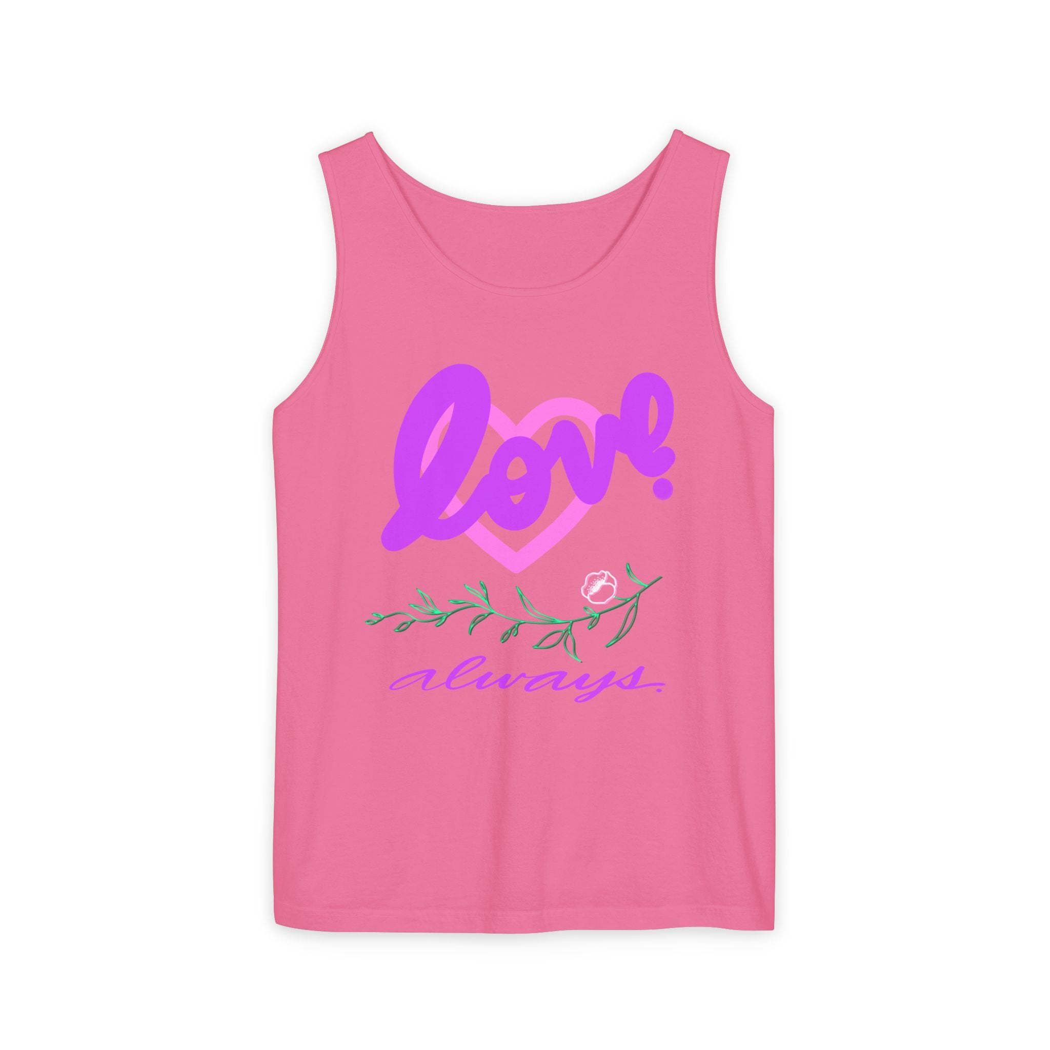 Love Always Tank Top - Unisex Garment-Dyed Casual Wear
