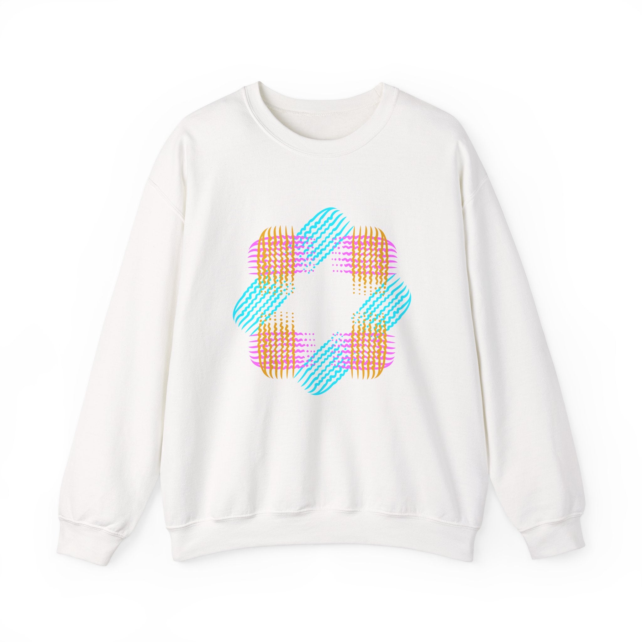 Colorful Geometric Pattern Unisex Crewneck Sweatshirt - Cozy and Stylish