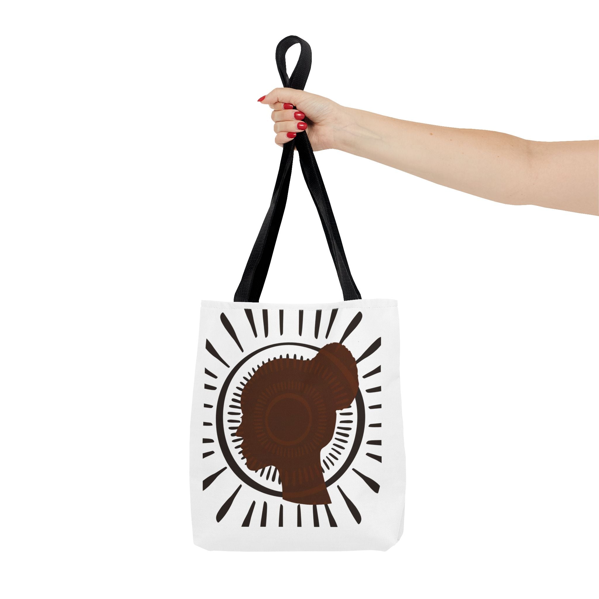 Black Woman Silhouette Tote Bag — Stylish Afrocentric Canvas Tote