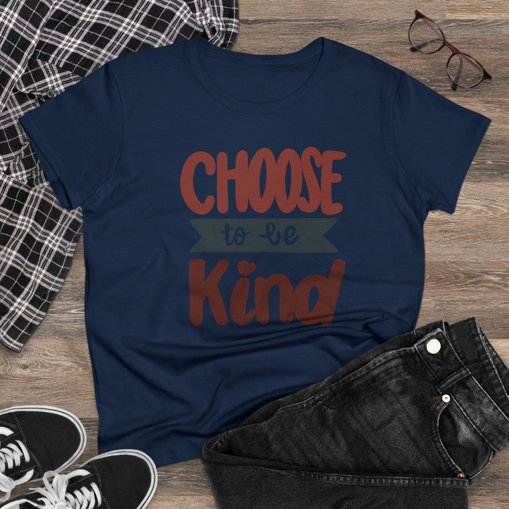CHOOSE TO BE KIND Women's Midweight Cotton Tee