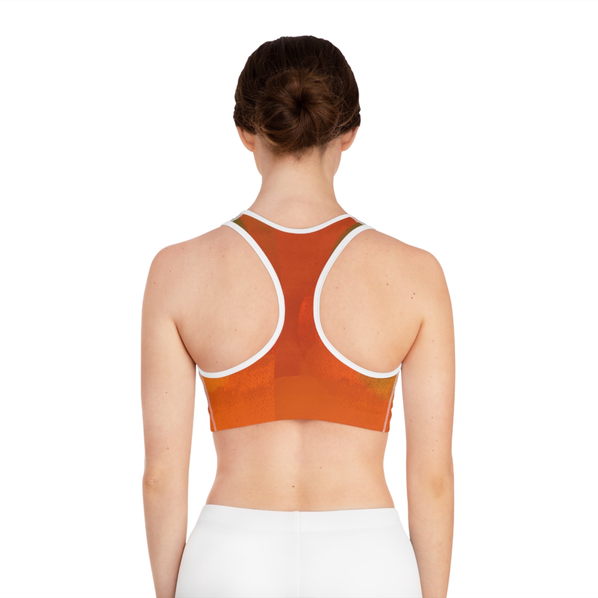 Vibrant Abstract Pattern Sports Bra for Active Women