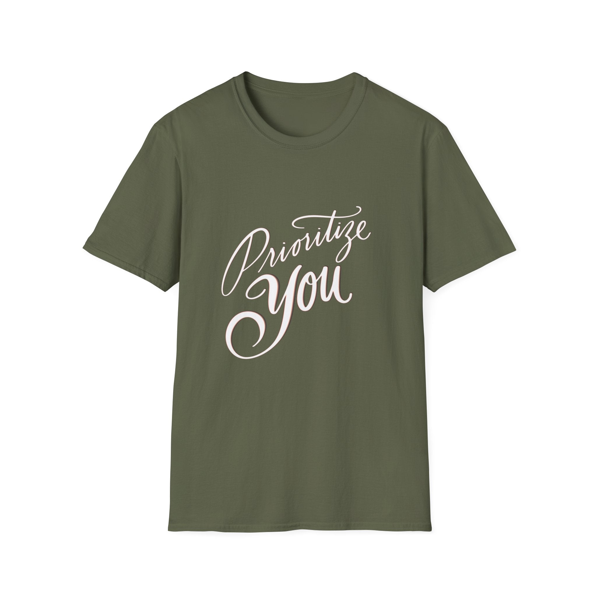 T-Shirt — 'Prioritize You' Handlettered Self-Care Tee